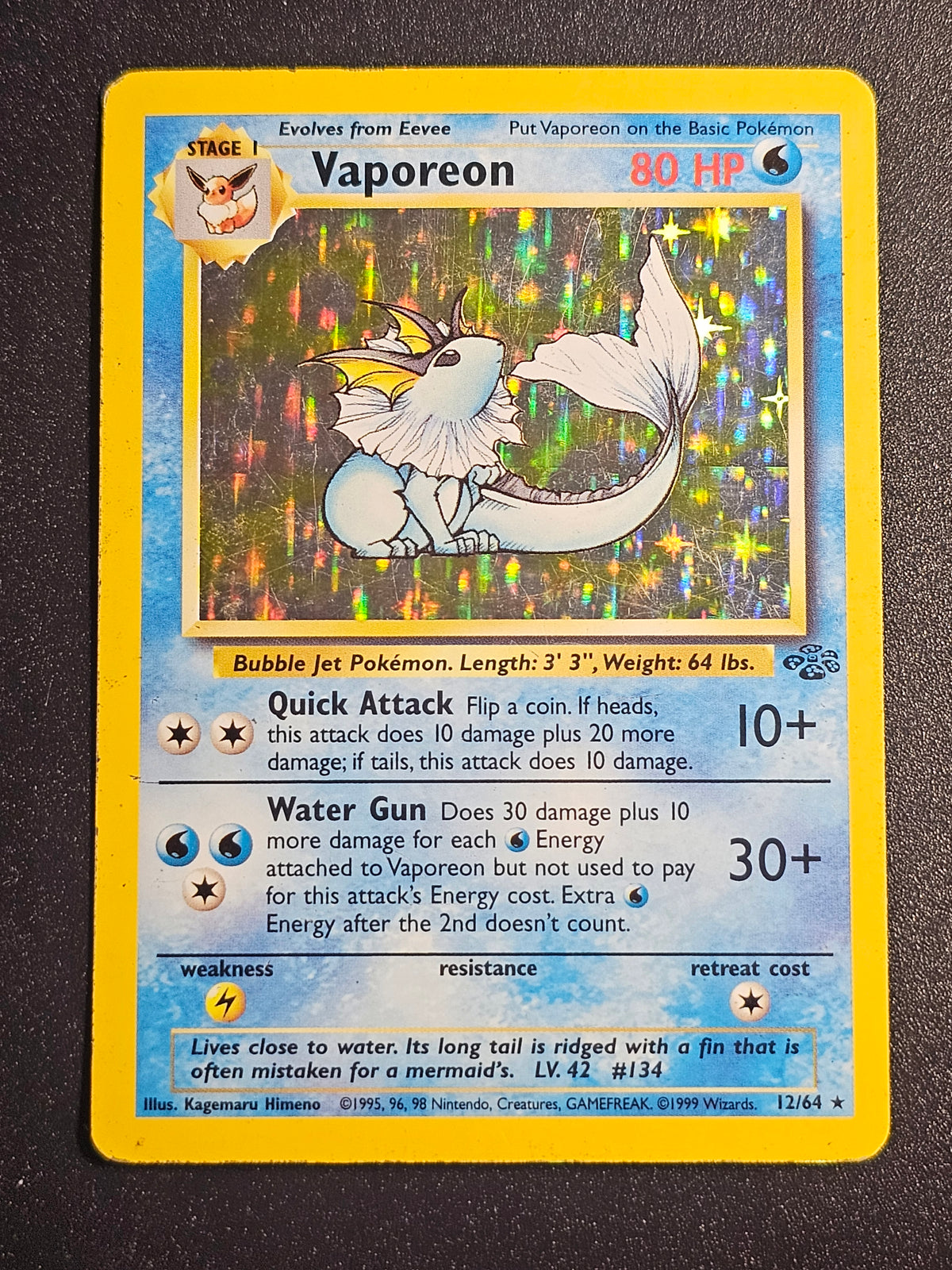 Pokemon TCG - Vaporeon 12/64 Jungle