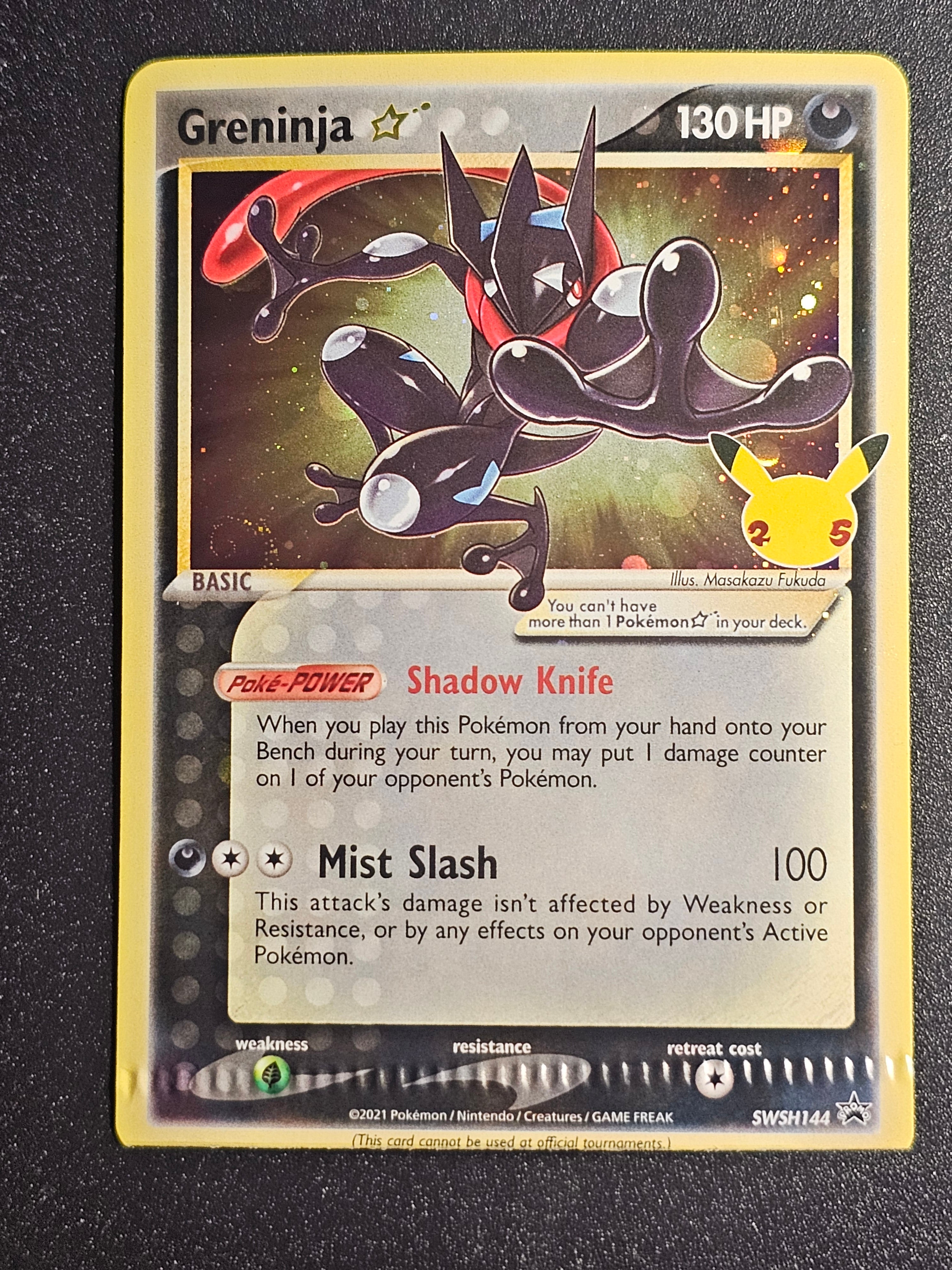 Pokemon TCG - Greninja SWSH144 Promo CRIMPED ERROR