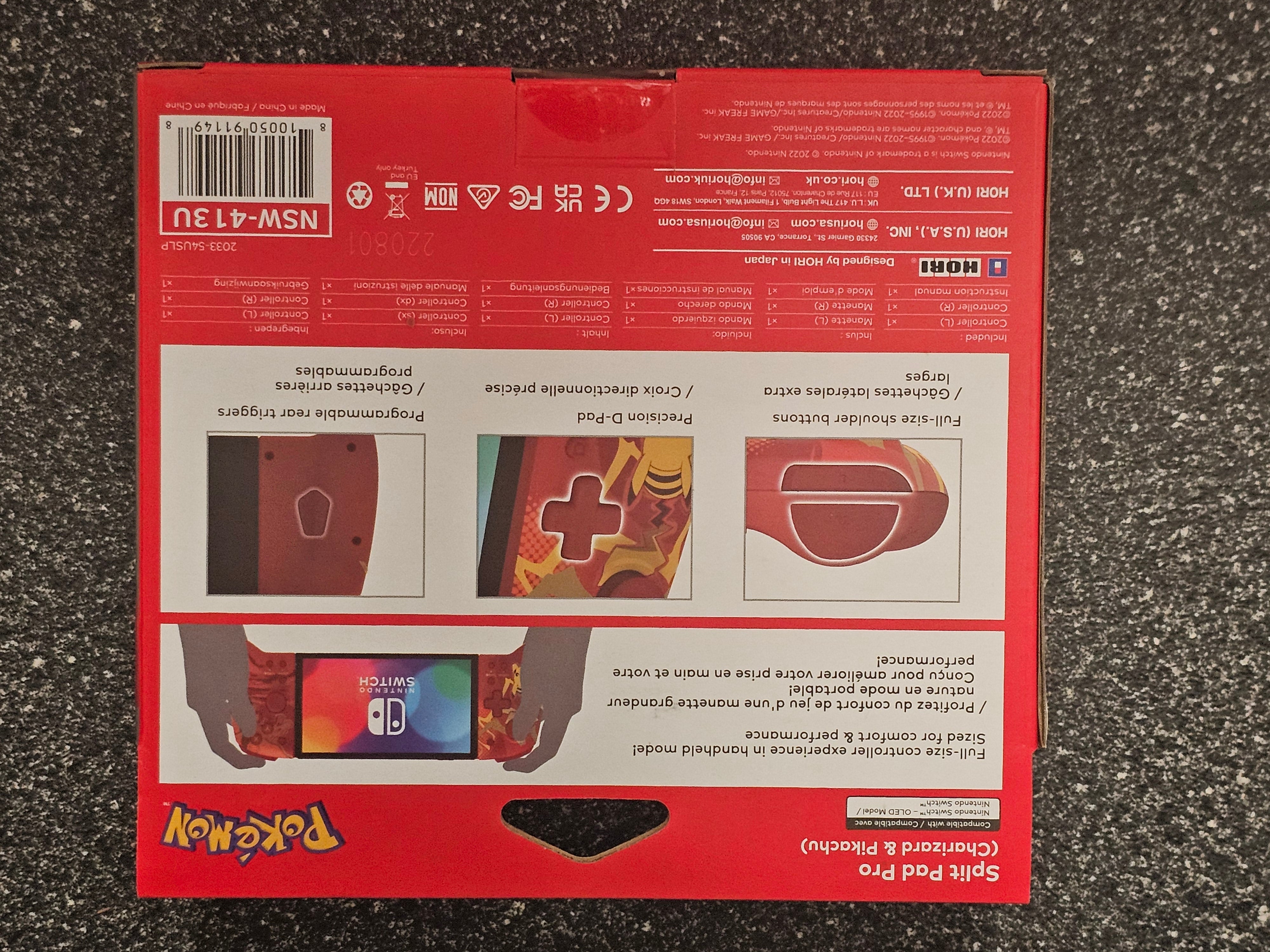 Nintendo Switch Pokemon Split Pad Pro Charizard & Pikachu