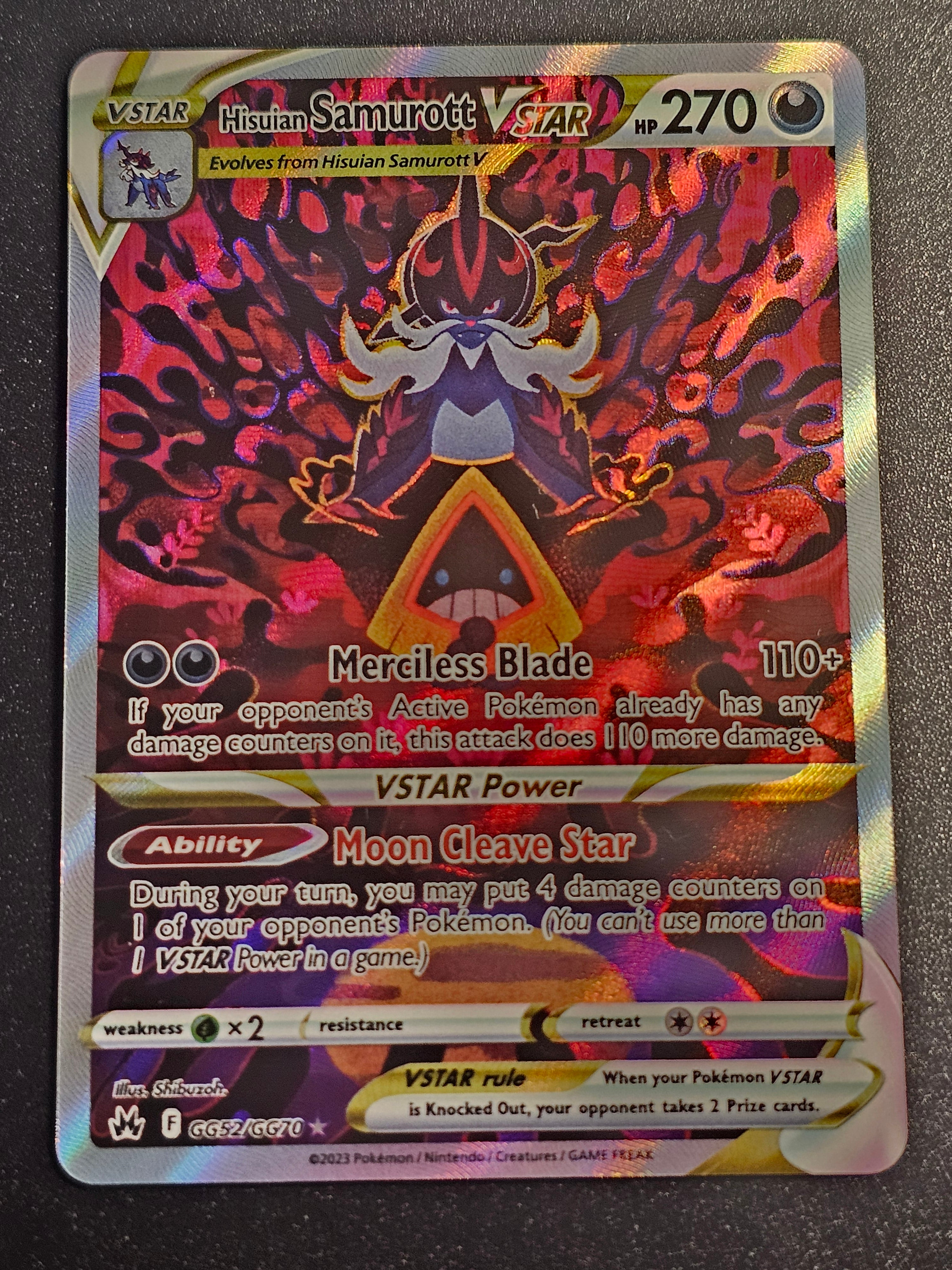 Pokemon TCG - Hisuian Samurott VSTAR GG52/GG70 Crown Zenith