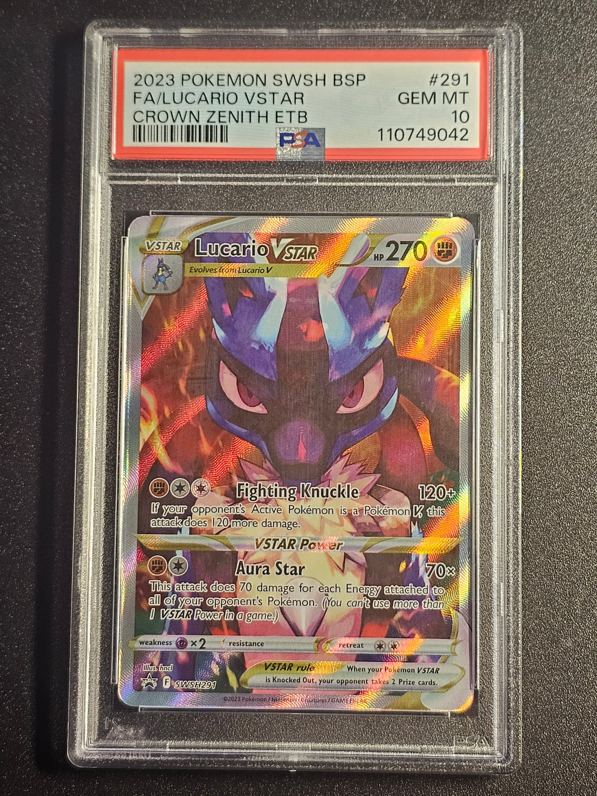 Pokemon TCG - Lucario VSTAR SWSH291 PSA 10
