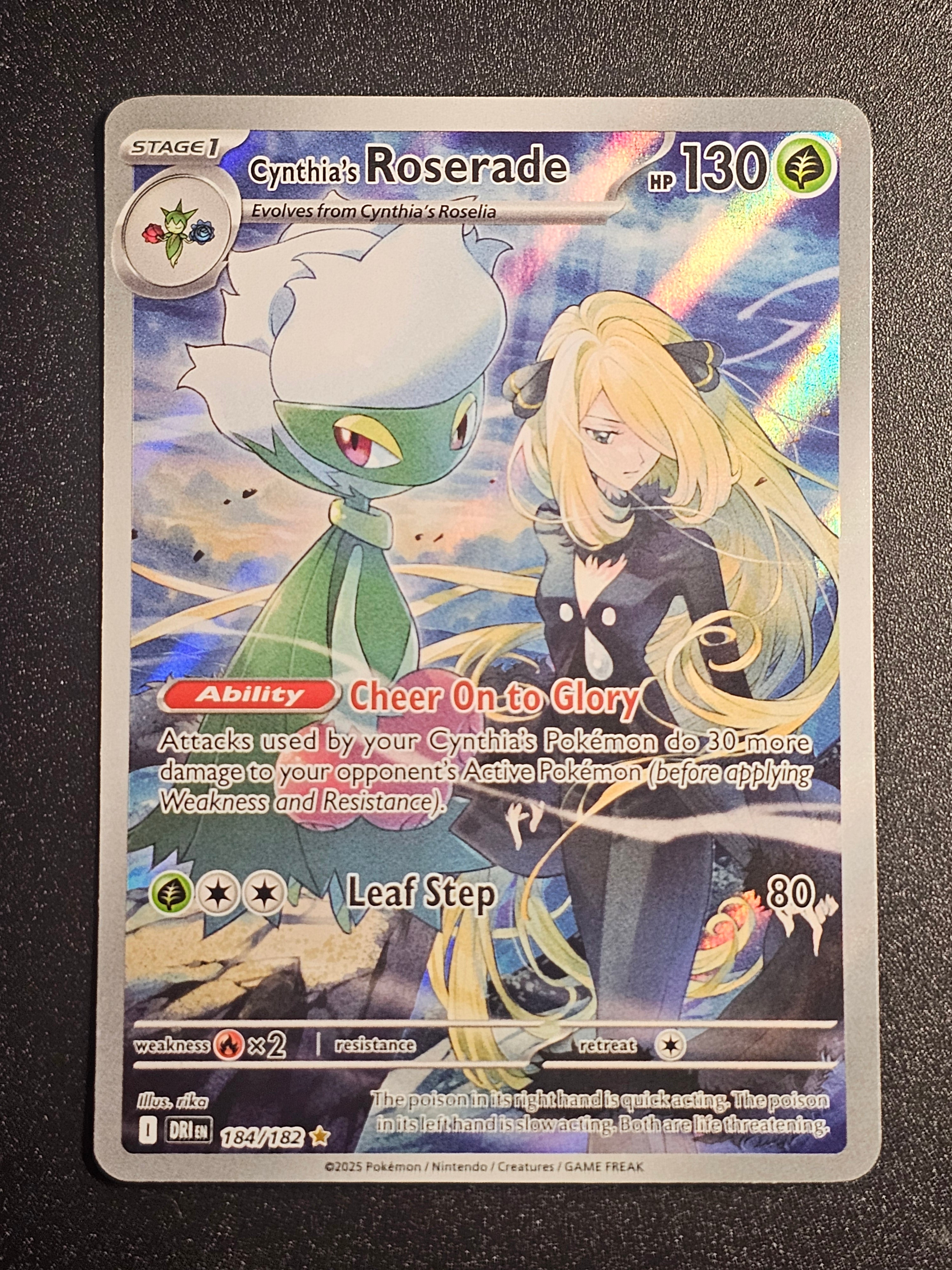 Pokemon TCG - Cynthia's Roserade 184/182 Destined Rivals