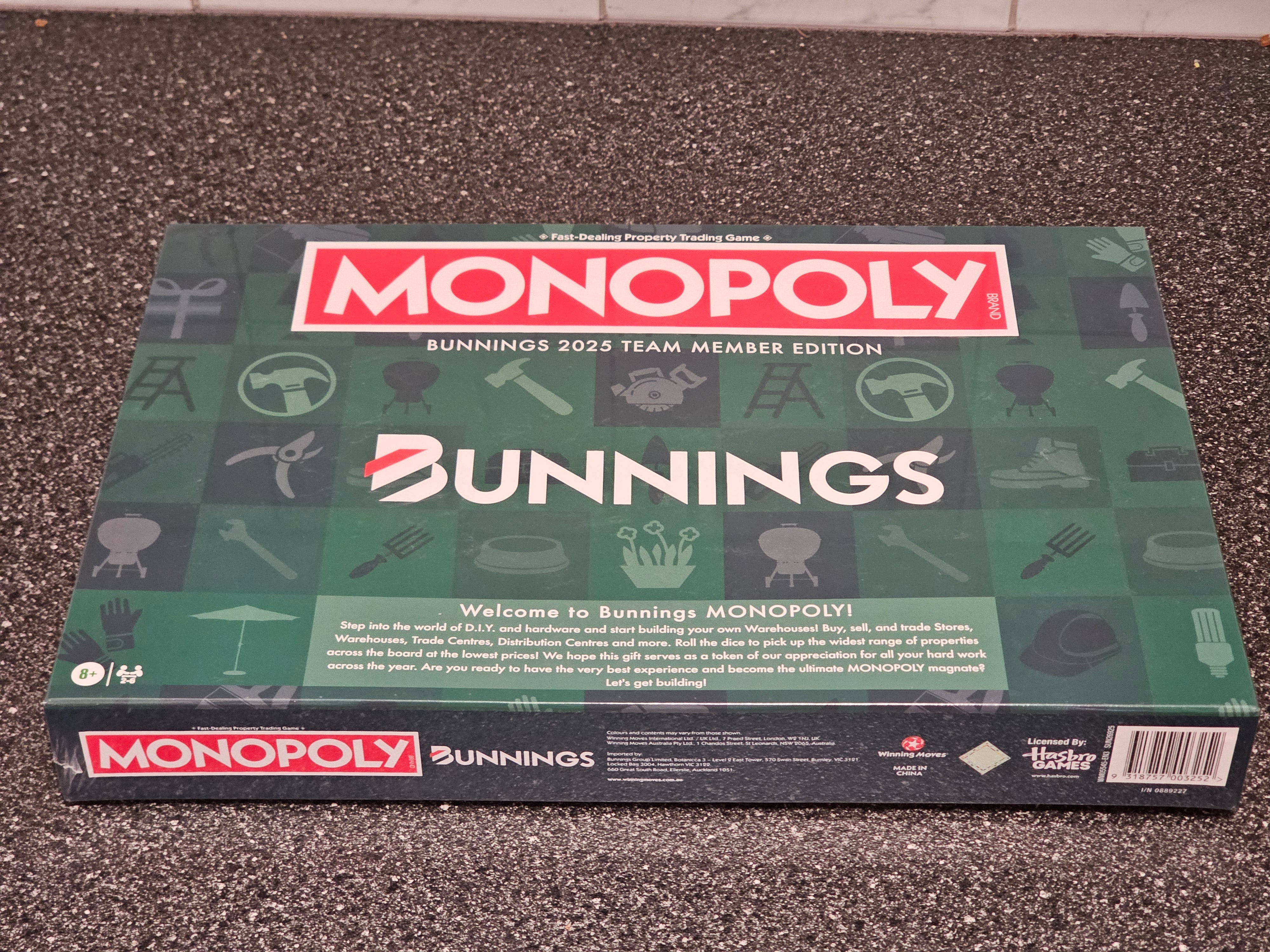 Monopoly Bunnings 2025 Team Member Edition
