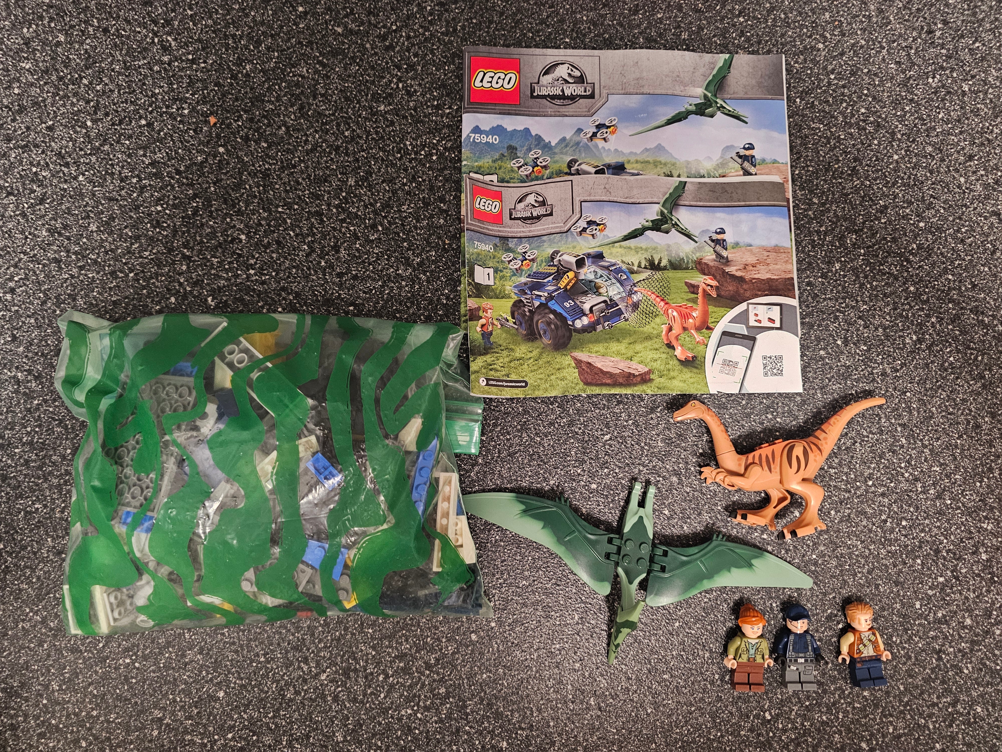 LEGO Jurassic Park 75940 GALLIMIMUS AND PTERANODON BREAKOUT Complete