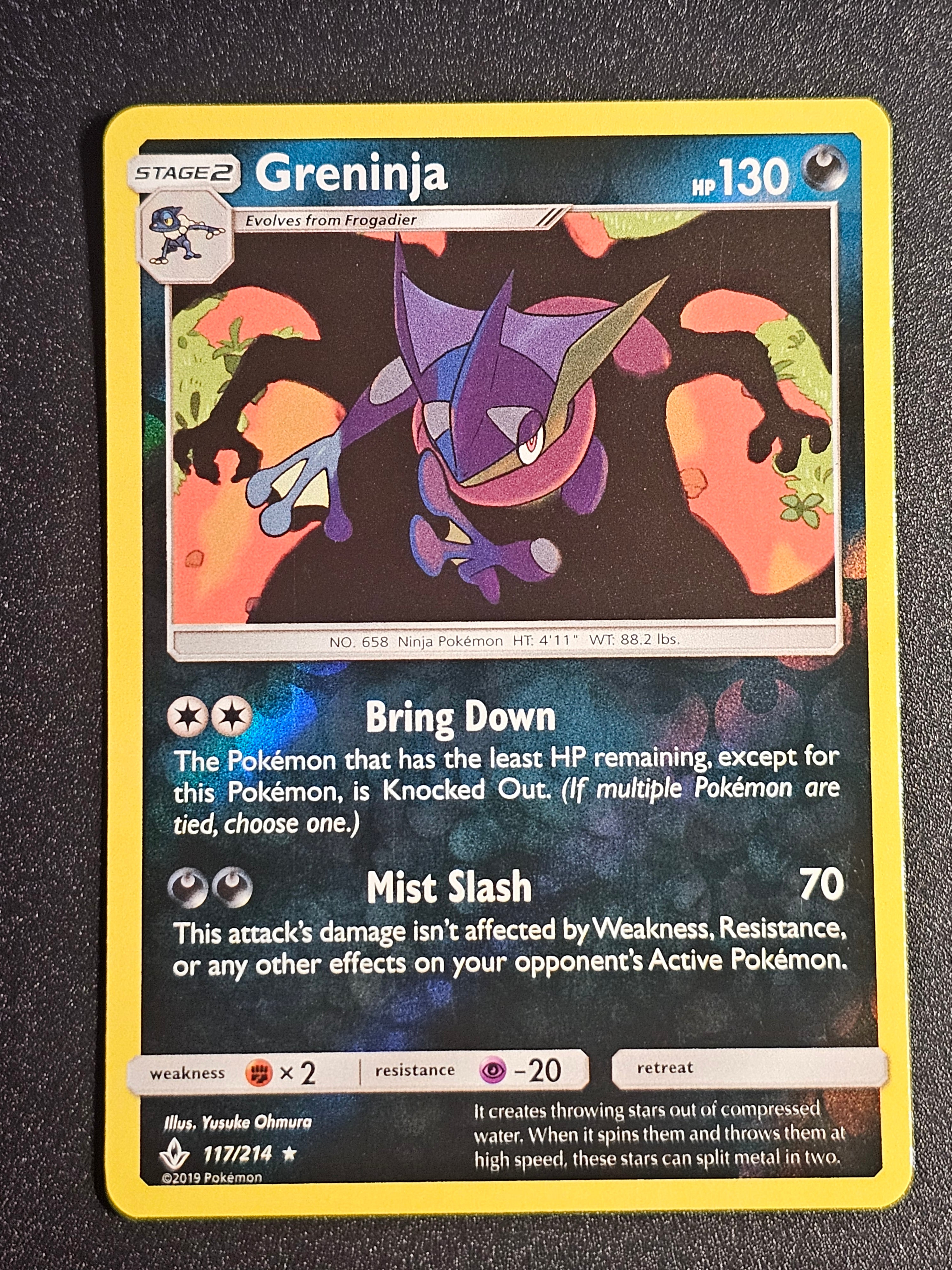 Pokemon TCG - Greninja 117/214 Reverse Holo Unbroken Bonds
