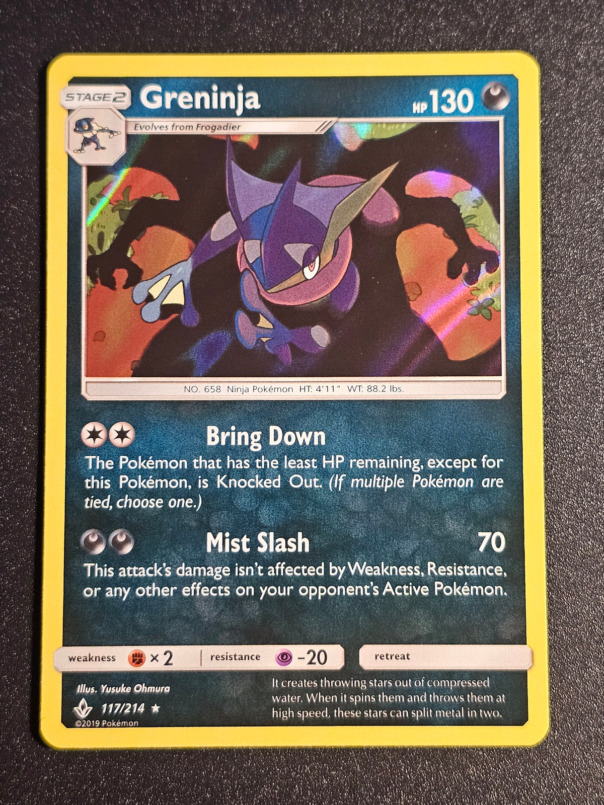 Pokemon TCG - Greninja 117/214 Holo Unbroken Bonds