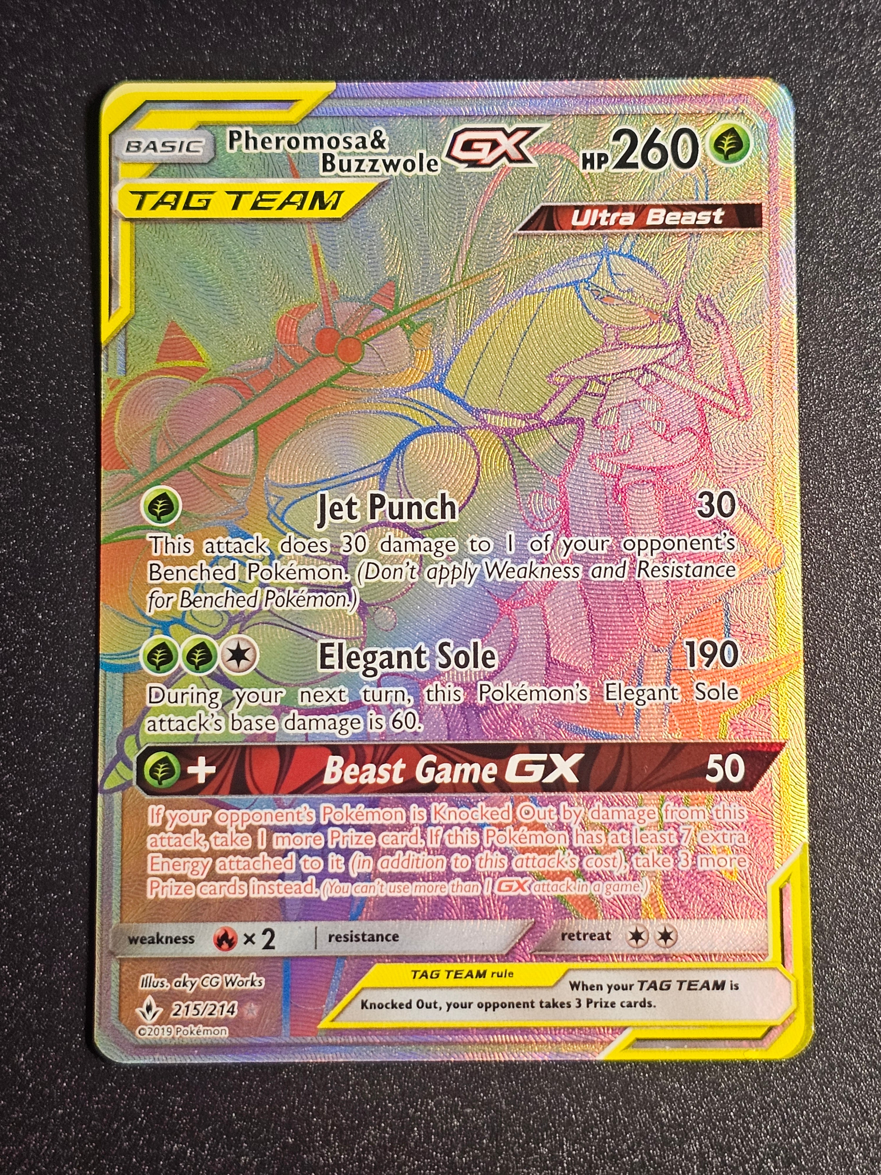 Pokemon TCG - Pheromosa & Buzzwole GX 215/214 Unbroken Bonds