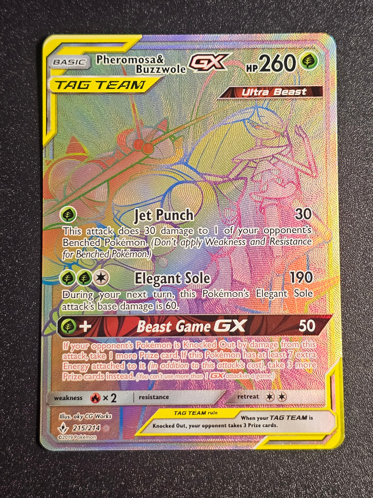 Pokemon TCG - Pheromosa & Buzzwole GX 215/214 Unbroken Bonds