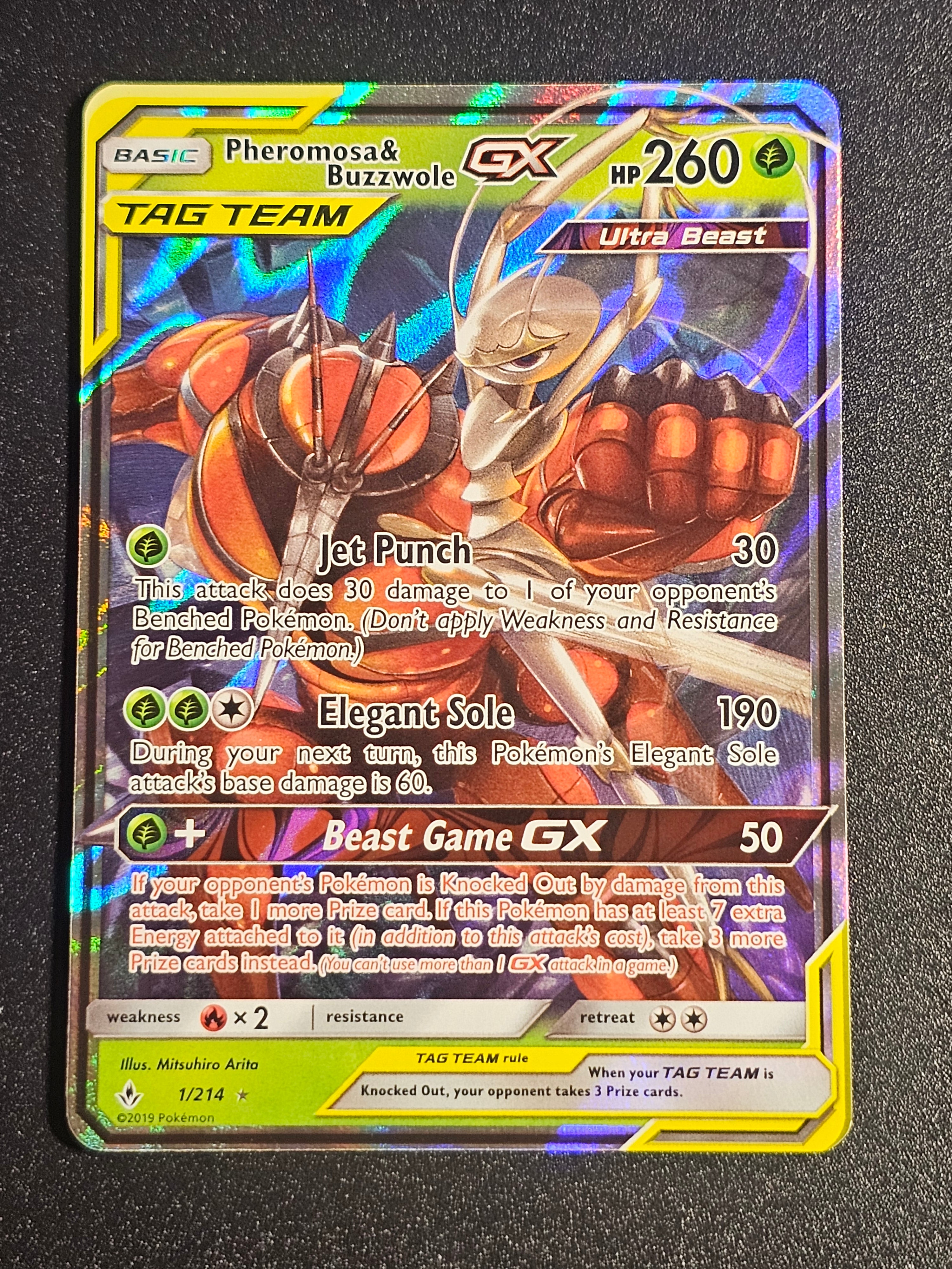 Pokemon TCG - Pheromosa & Buzzwole GX 1/214 Unbroken Bonds