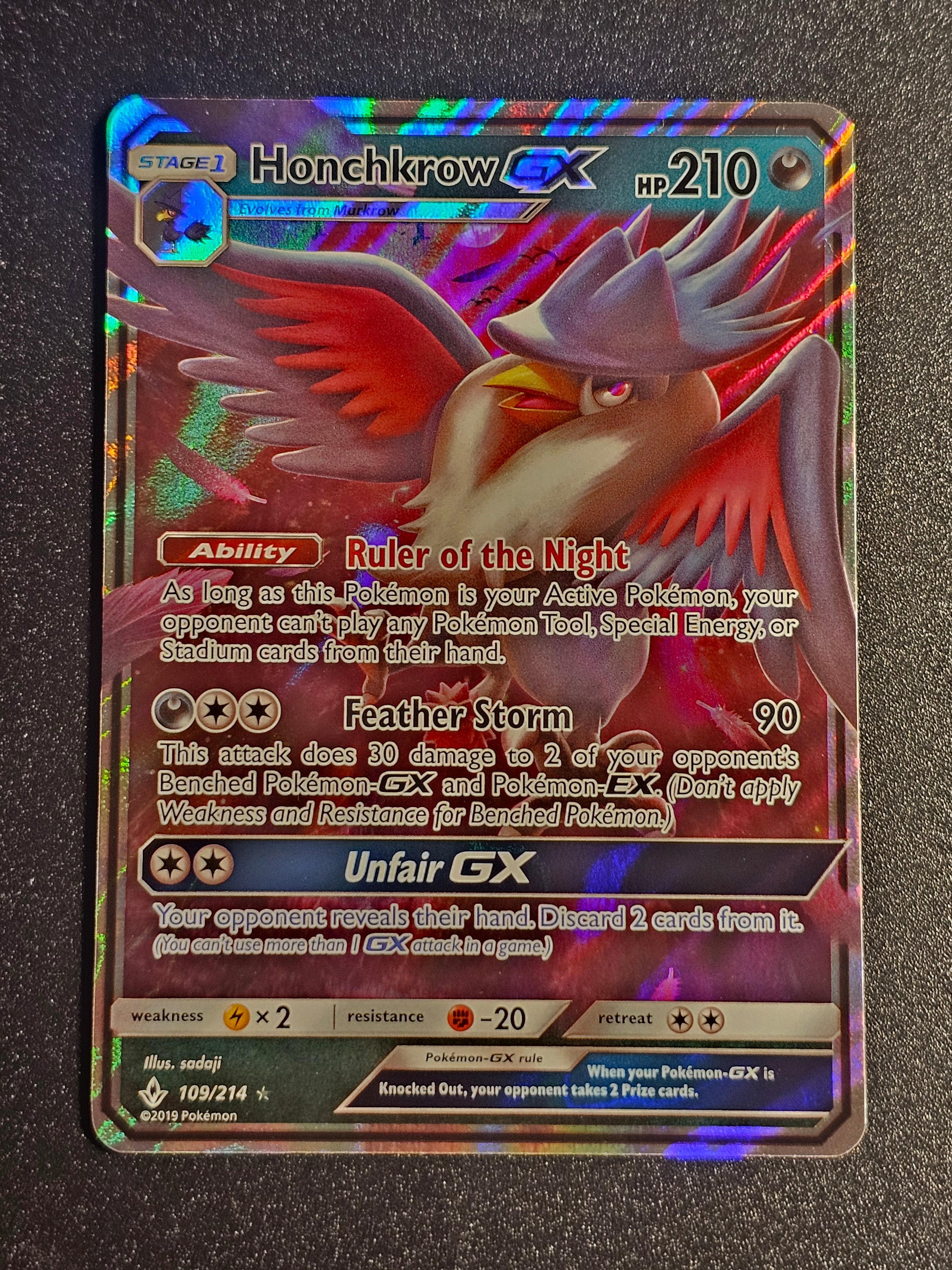 Pokemon TCG - Honchkrow GX 109/214 Unbroken Bonds