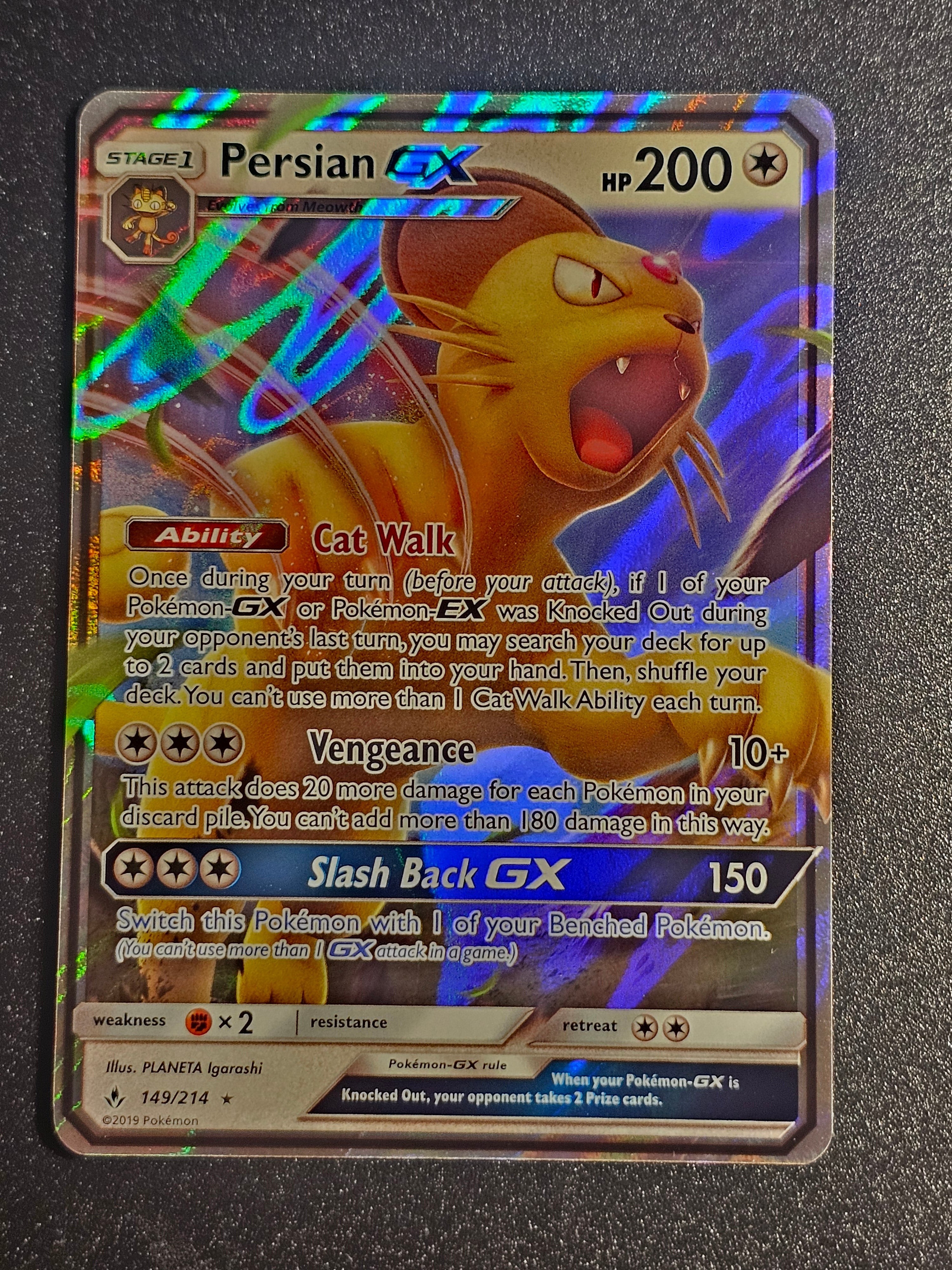 Pokemon TCG - Persian GX 149/214 Unbroken Bonds