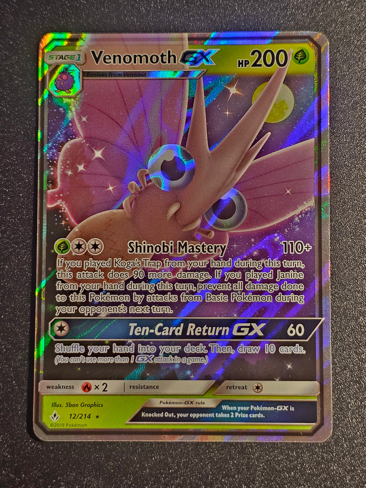 Pokemon TCG - Venomoth GX 12/214 Unbroken Bonds
