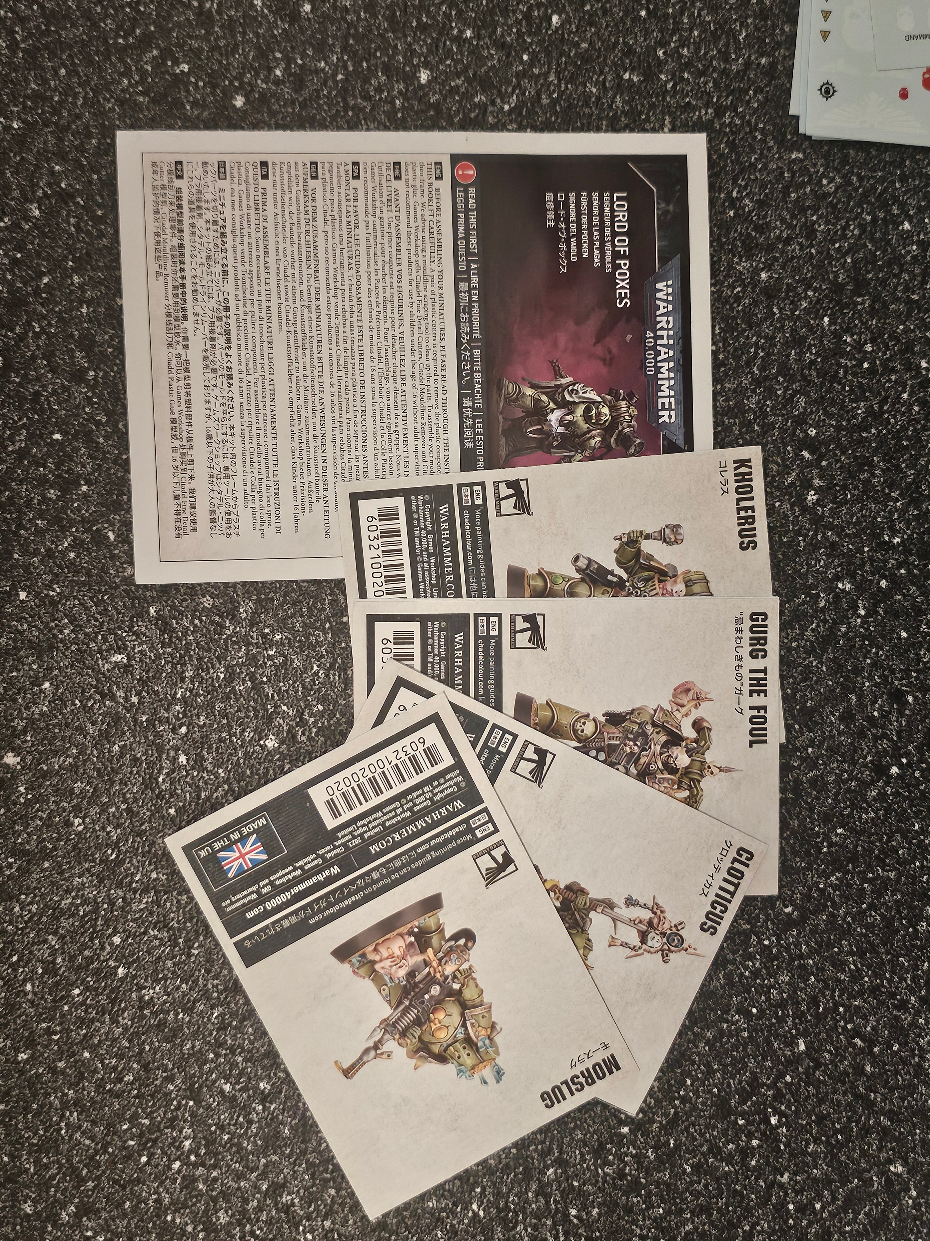 Warhammer 40k Chaos Transfer Sheets and Manuals