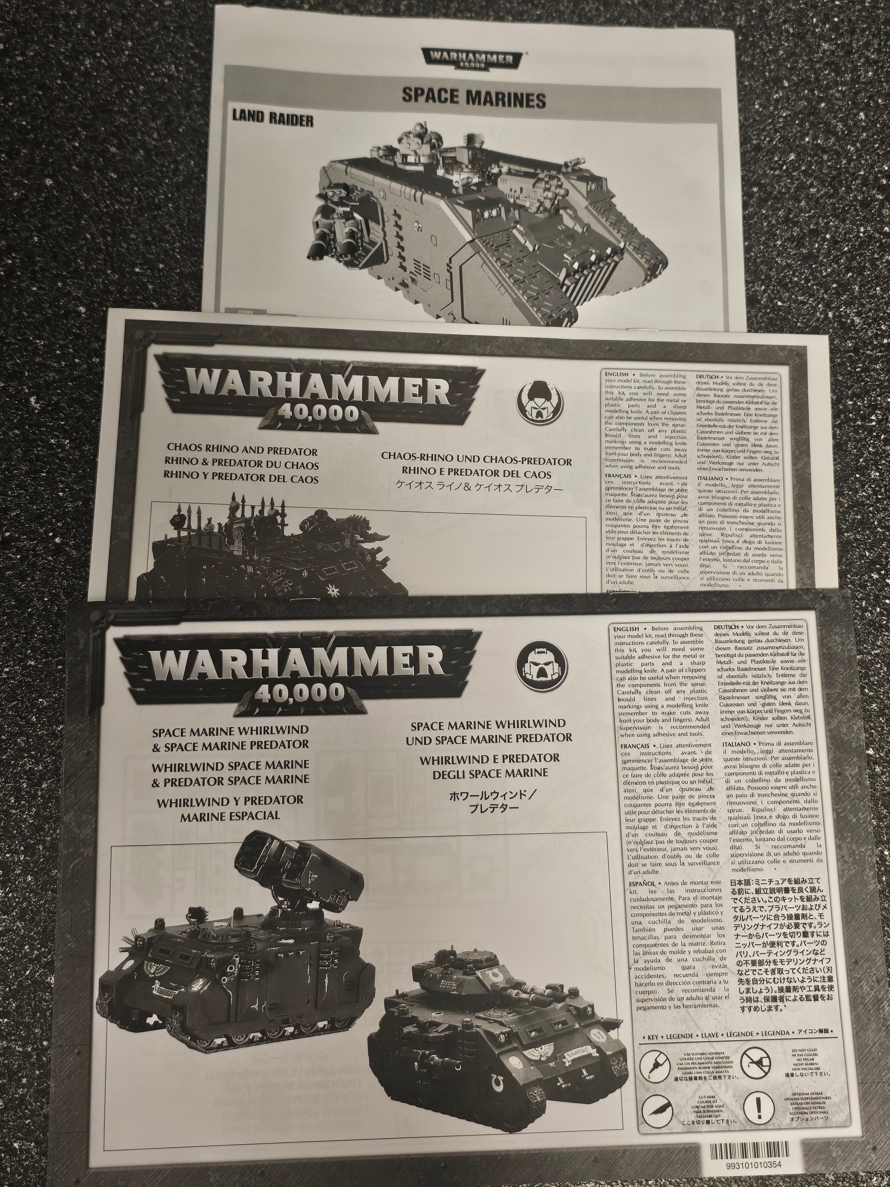 Warhammer 40k Chaos Transfer Sheets and Manuals