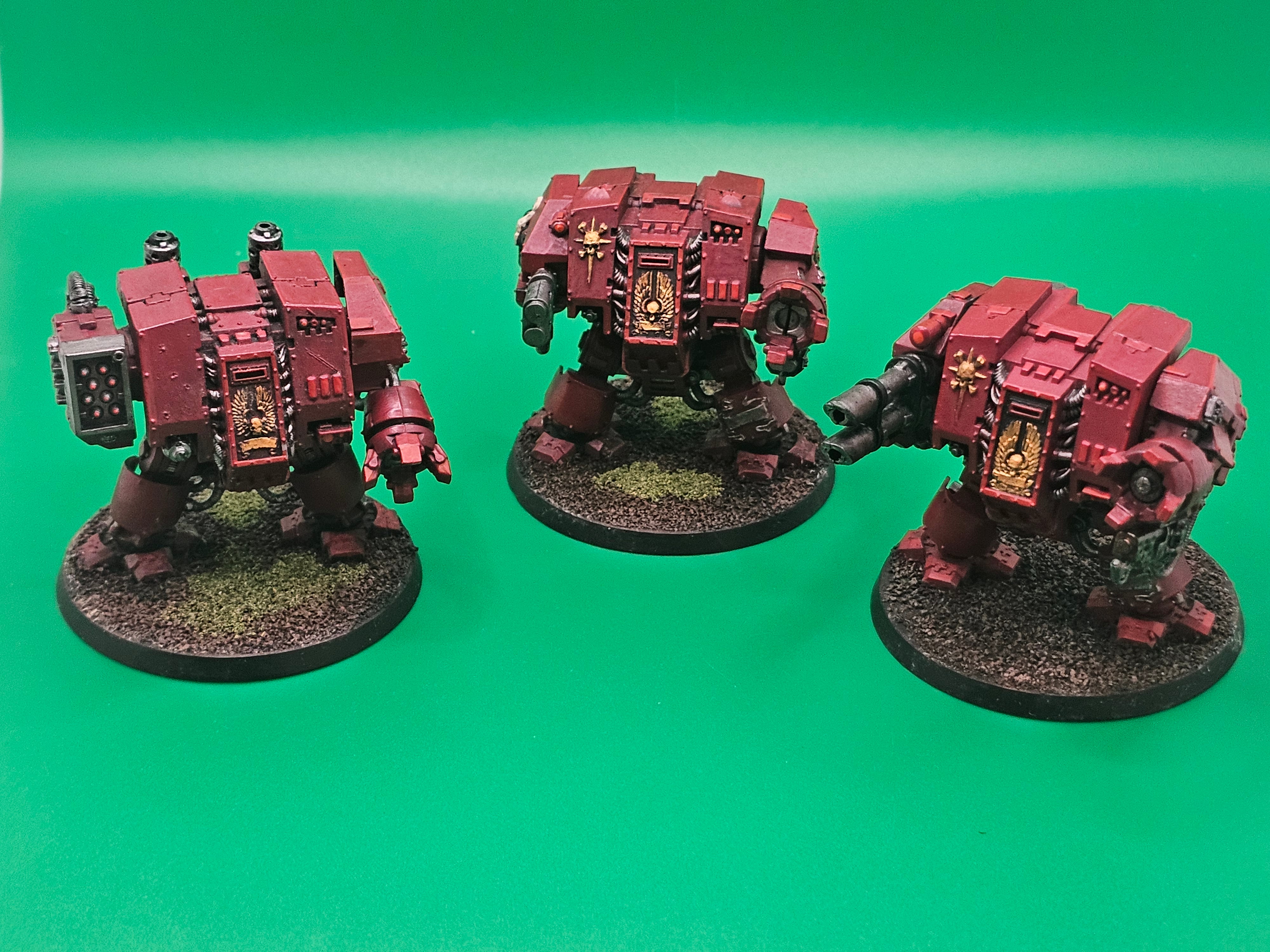 Warhammer 40k Space Marine Dreadnoughts x3 magnetized arms