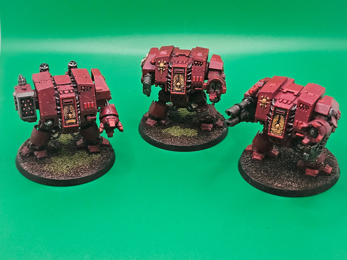 Warhammer 40k Space Marine Dreadnoughts x3 magnetized arms
