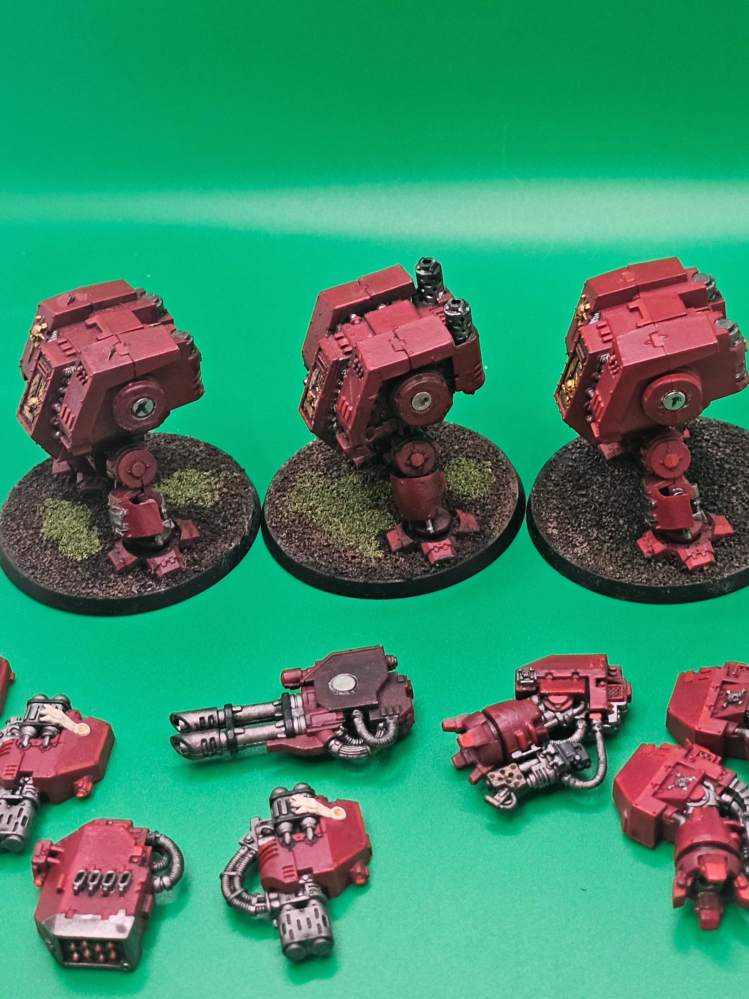 Warhammer 40k Space Marine Dreadnoughts x3 magnetized arms