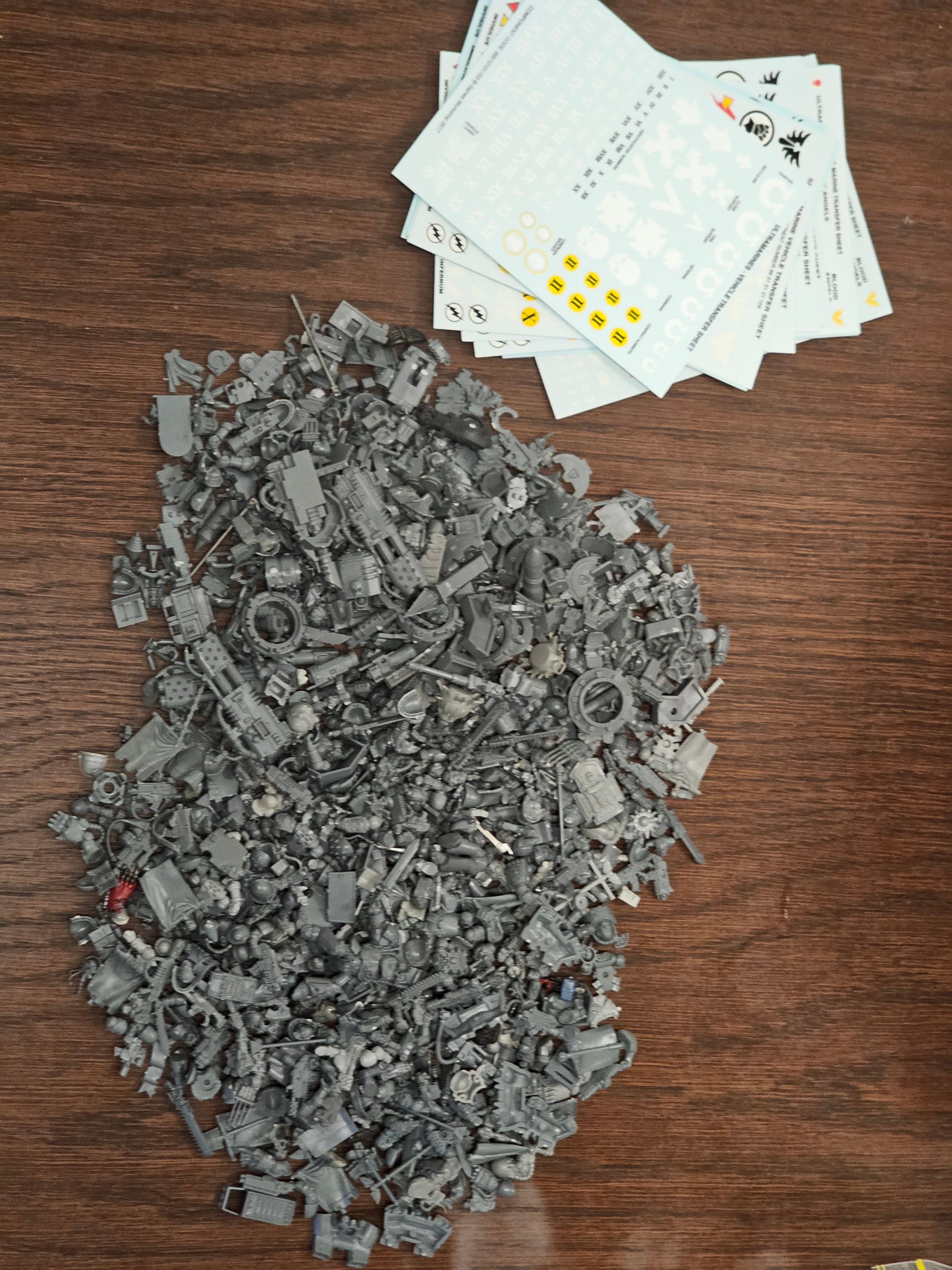 Warhammer 40k Space Marine Bits and Transfer Sheets