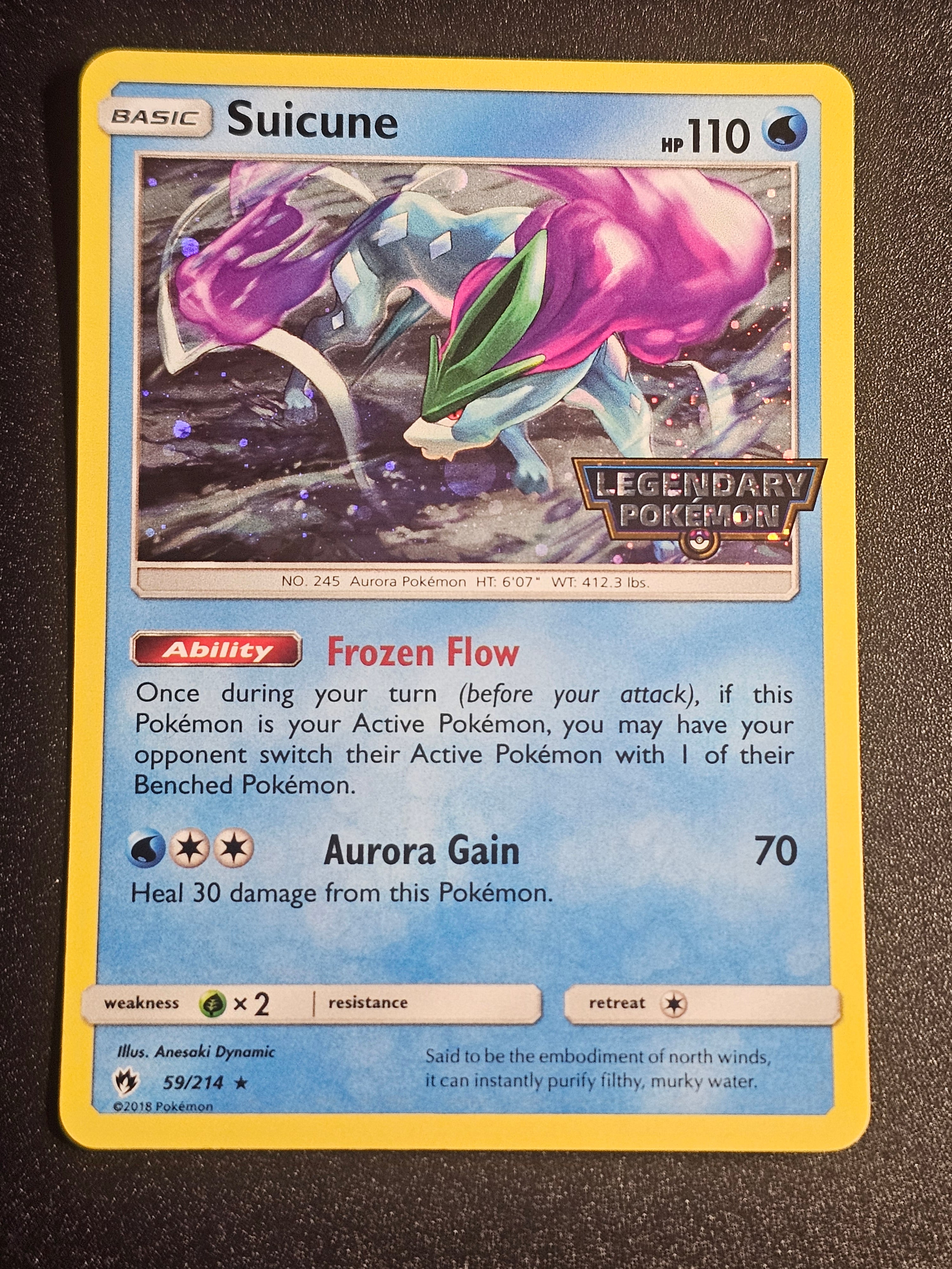 Pokemon TCG - Suicune 59/214 Lost Thunder Holo Promo