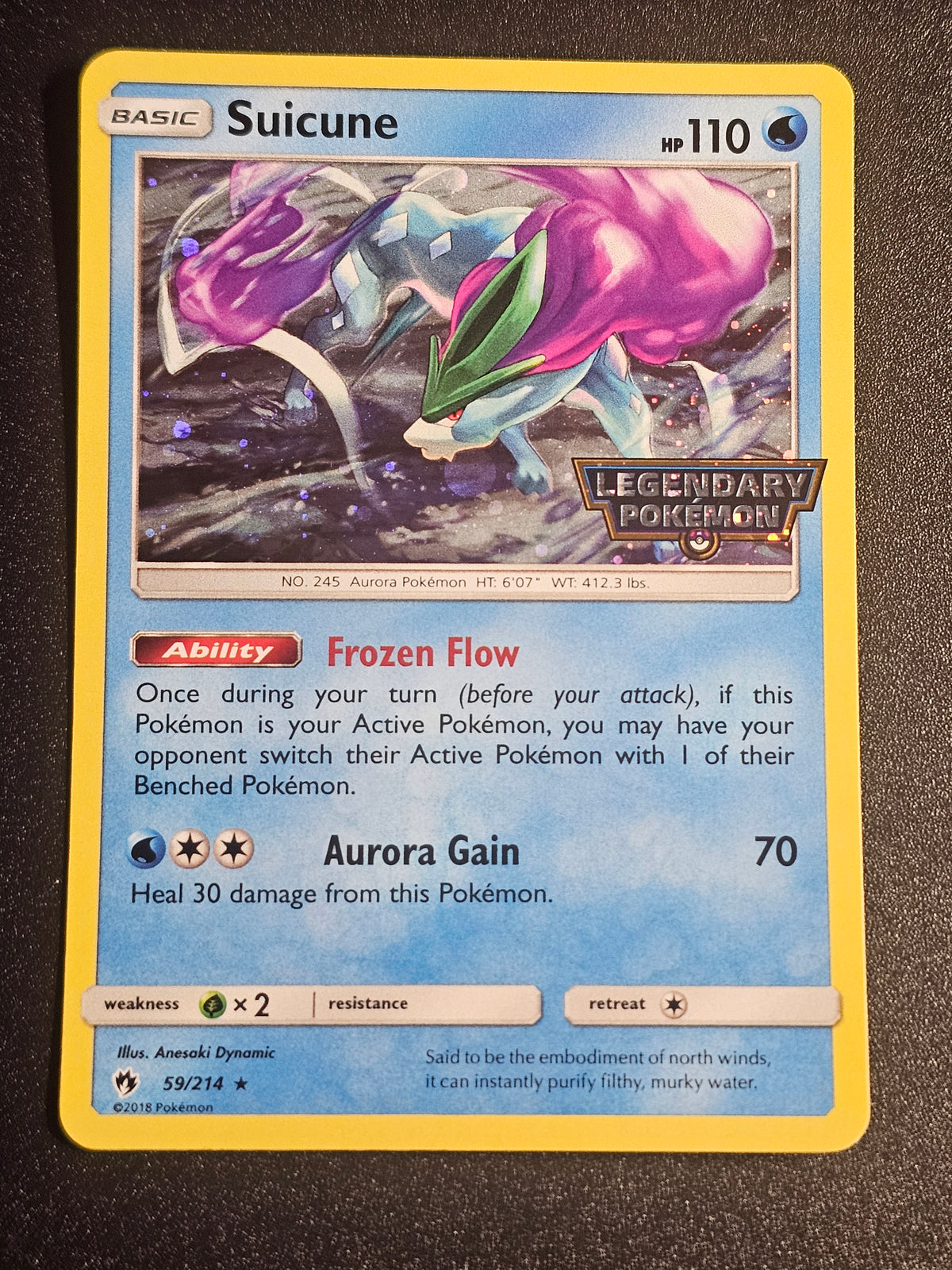Pokemon TCG - Suicune 59/214 Lost Thunder Holo Promo