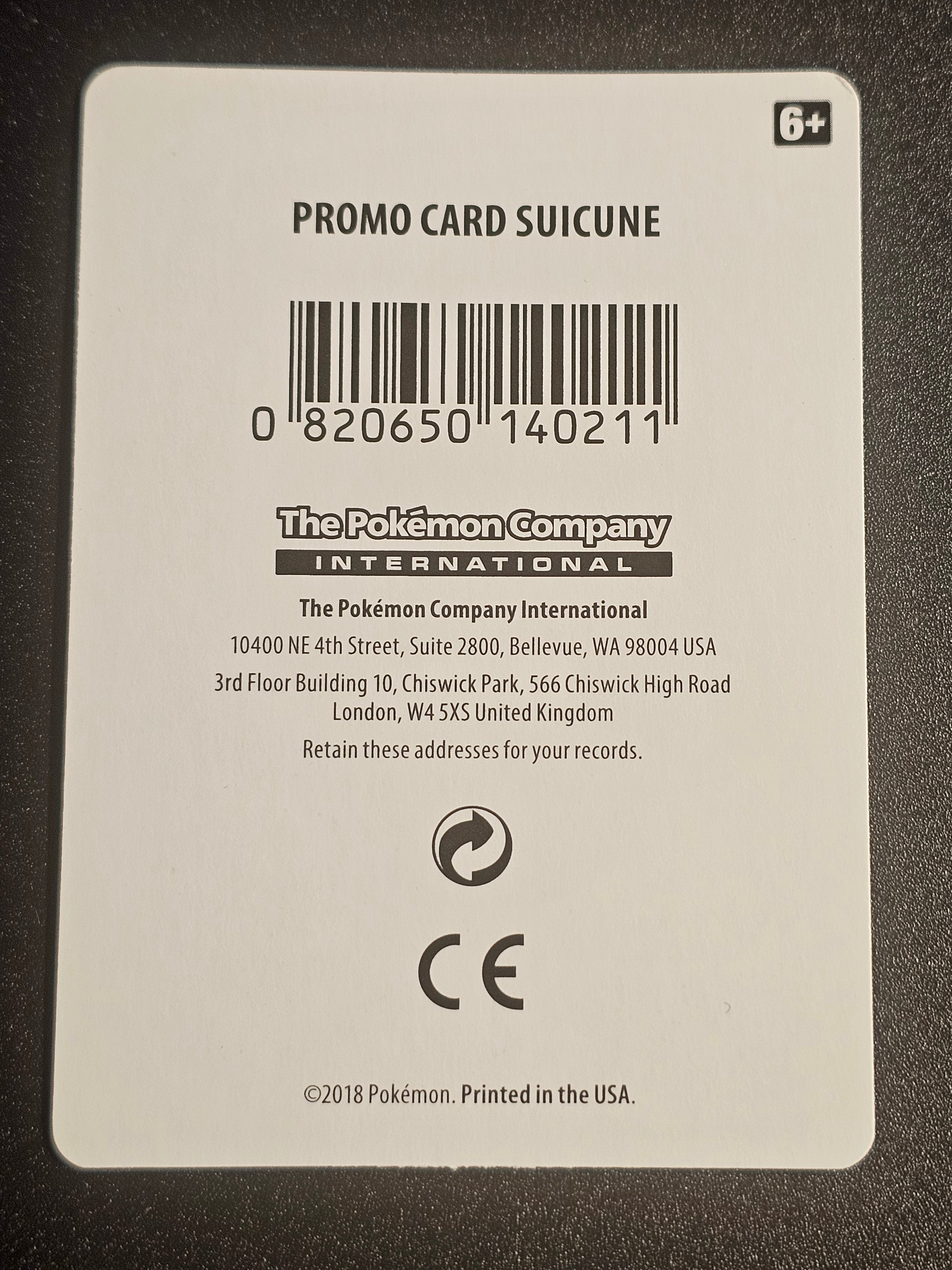 Pokemon TCG - Suicune 59/214 Lost Thunder Holo Promo