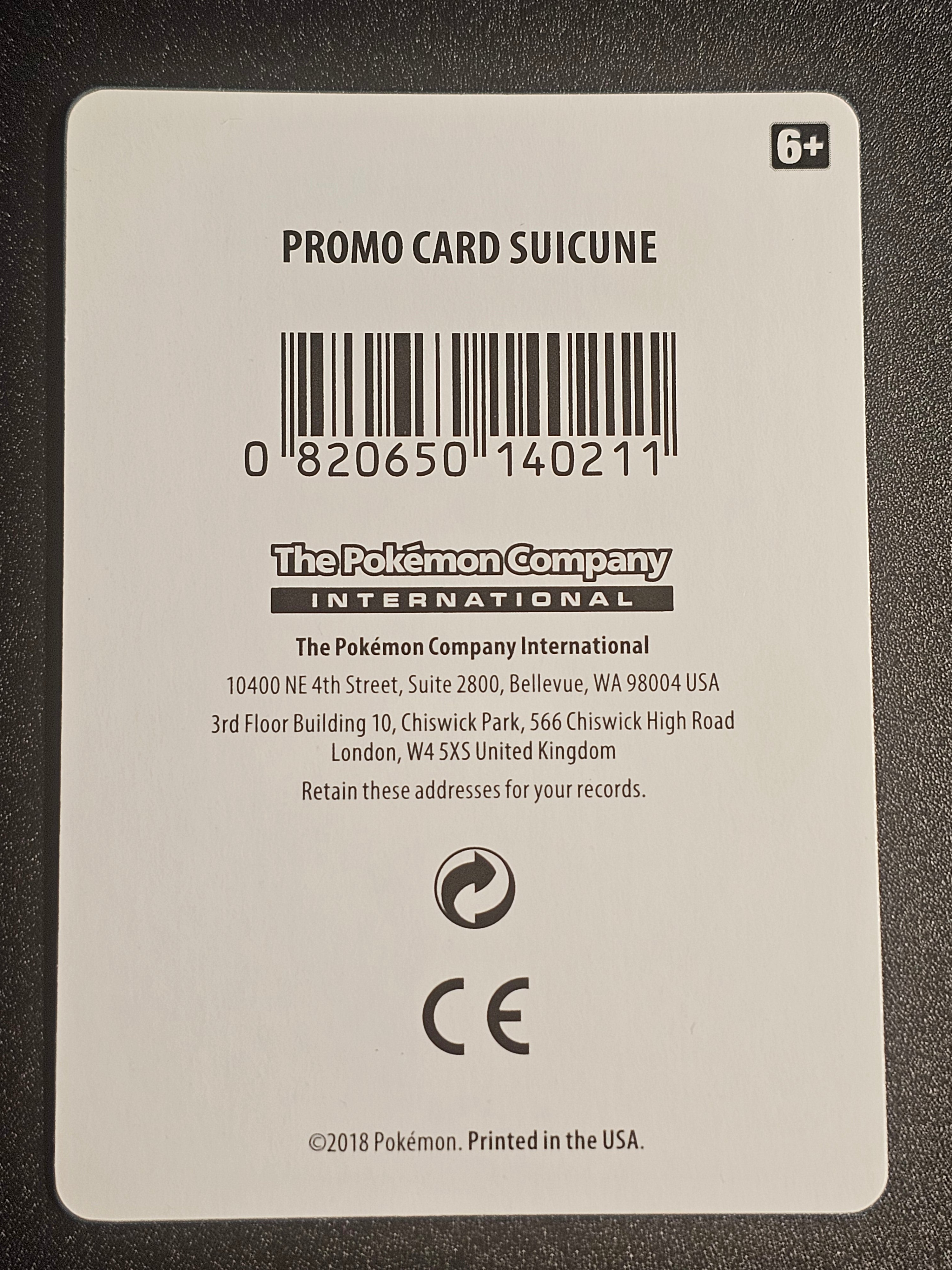 Pokemon TCG - Suicune 59/214 Legendary Pokemon Promo