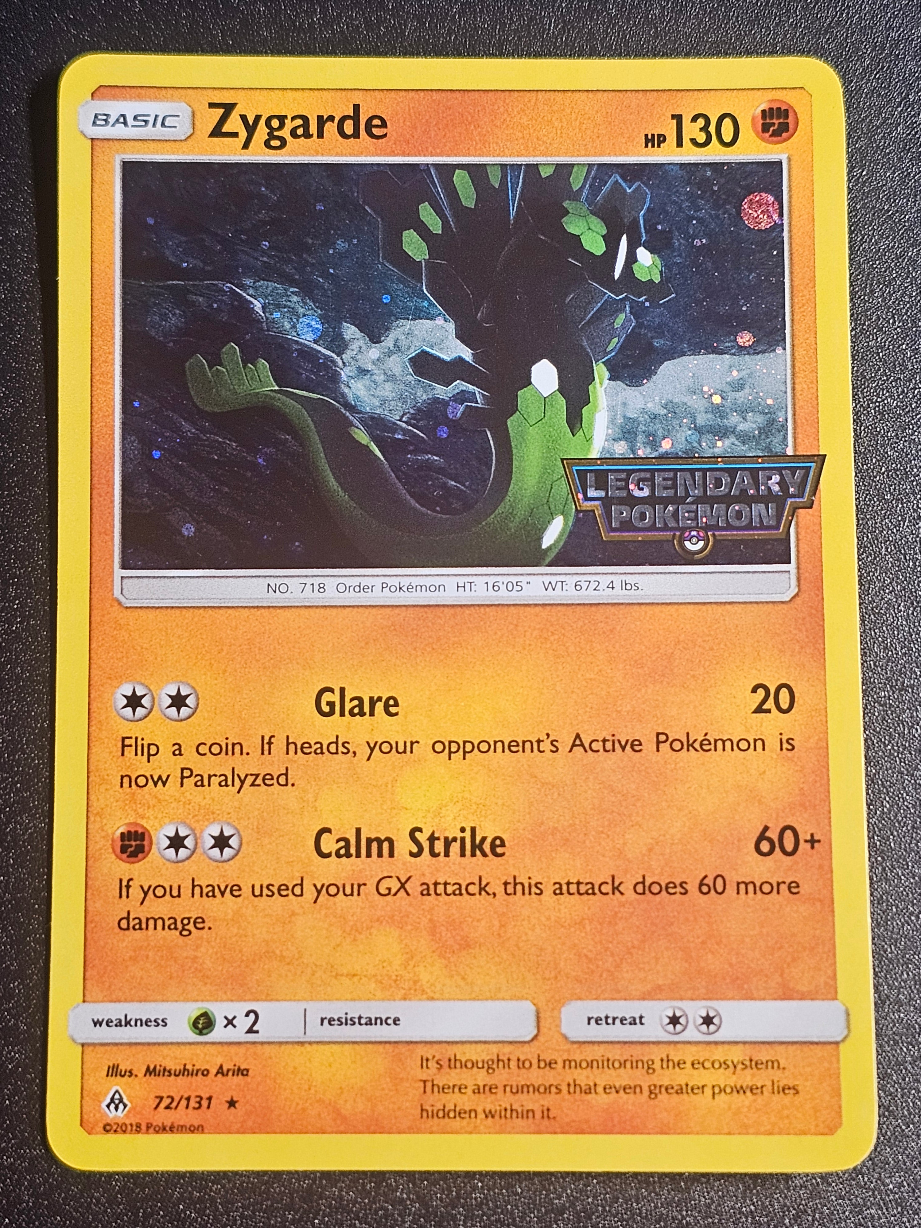 Pokemon TCG - Zygarde 72/131 Legendary Pokemon Promo
