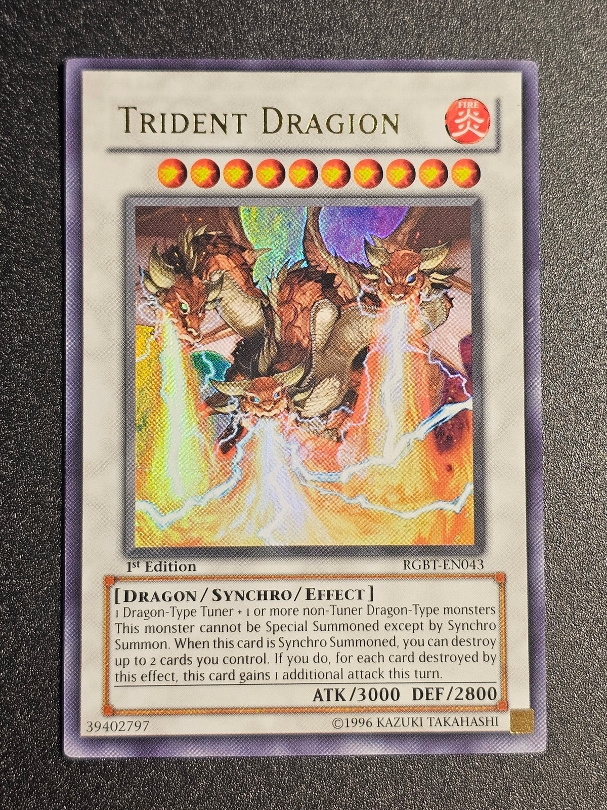 Yugioh - Trident Dragion RGBT-EN043 1st Edition