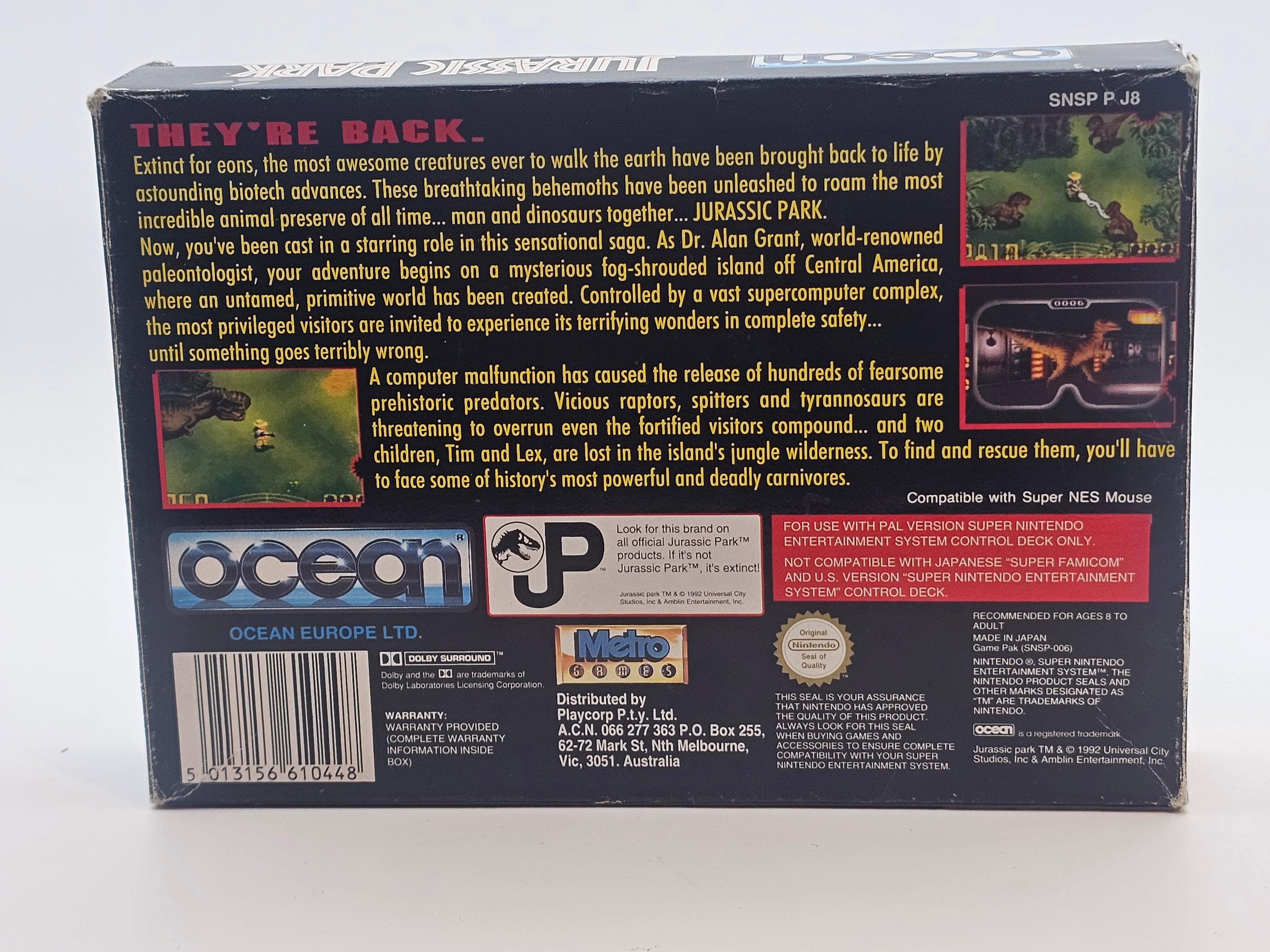 Super Nintendo - Jurassic Park PAL Boxed