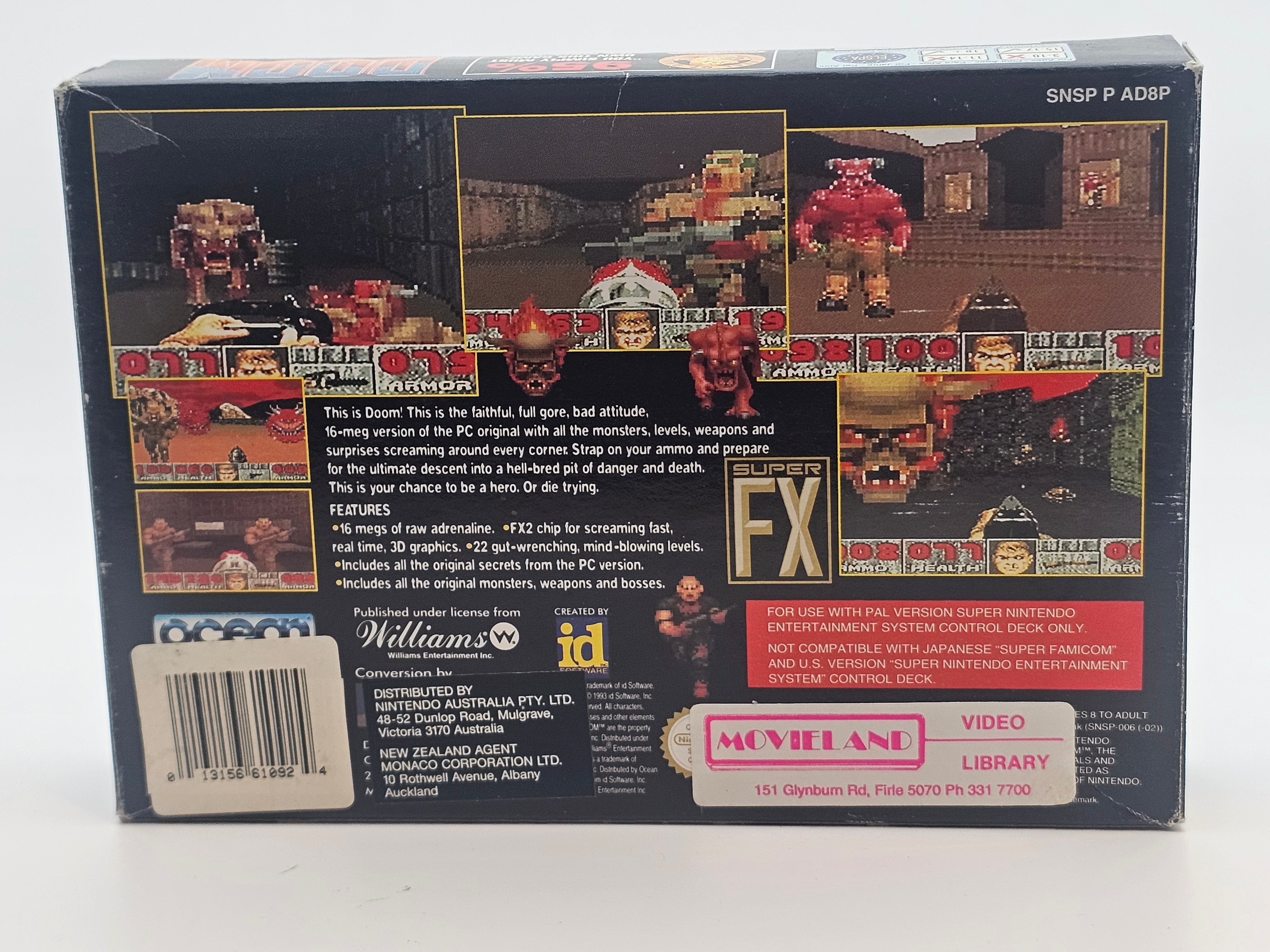 Super Nintendo - DOOM PAL Boxed