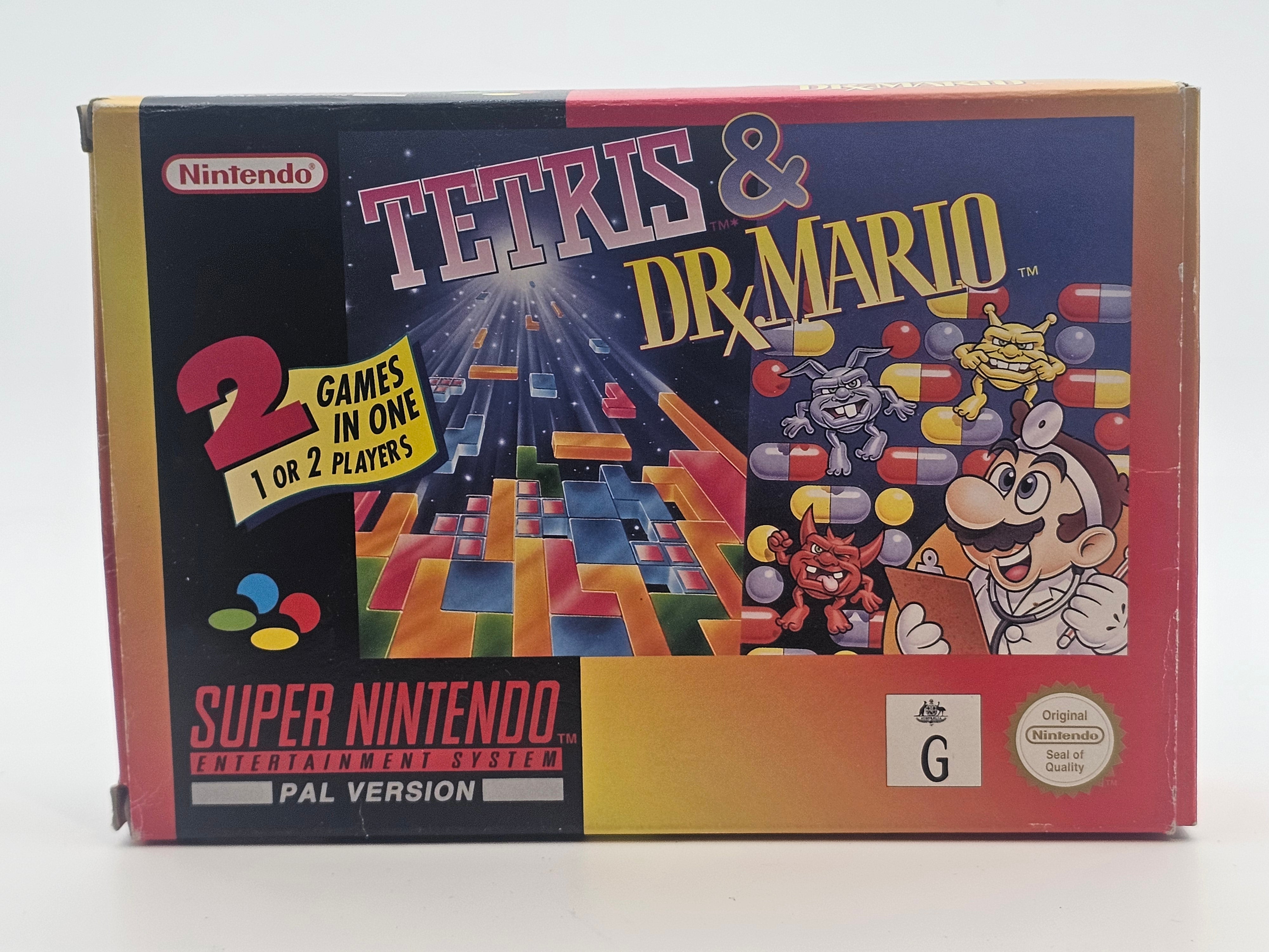 Super Nintendo - Tetris & Dr Mario PAL Boxed
