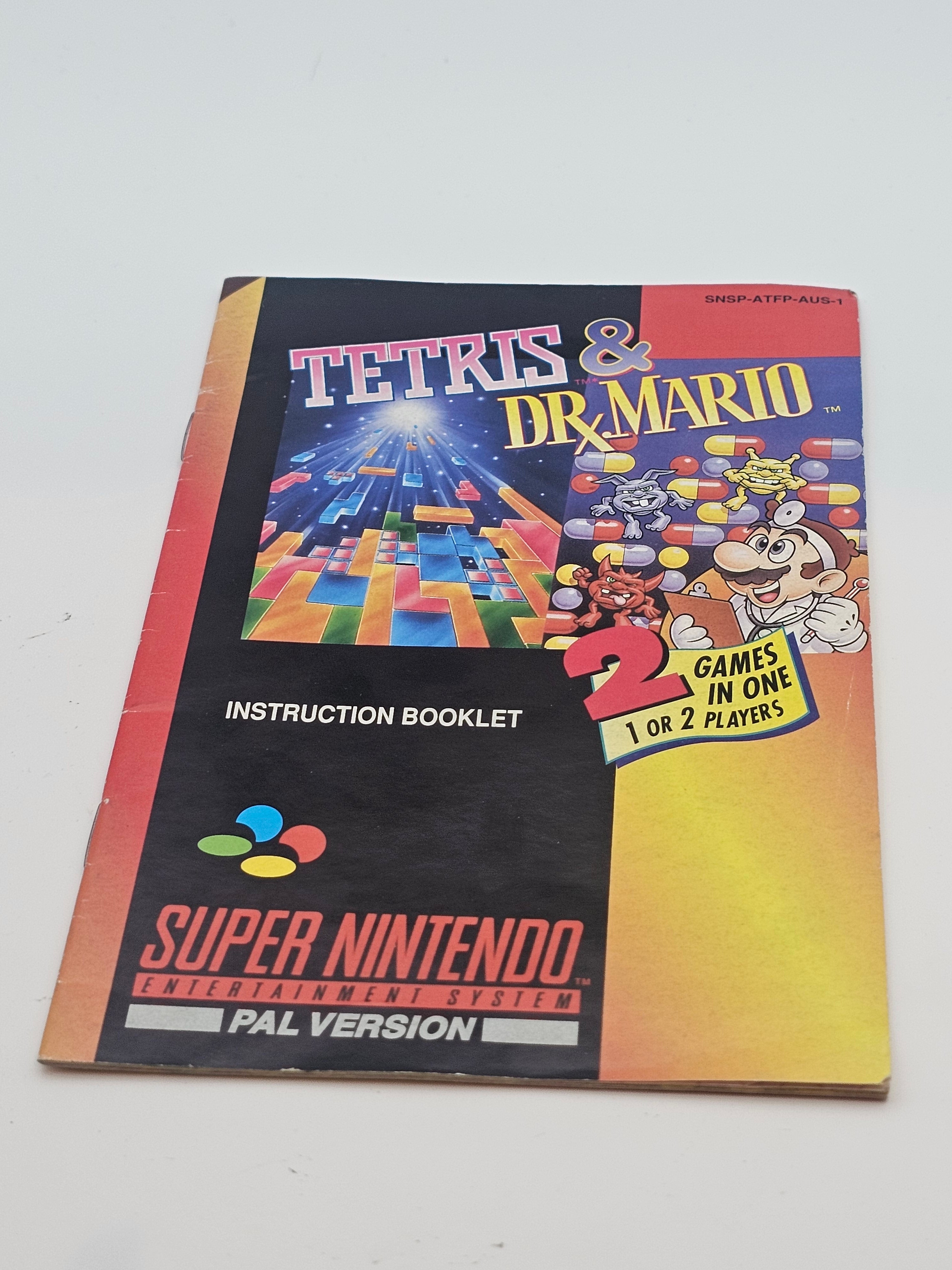 Super Nintendo - Tetris & Dr Mario PAL Boxed