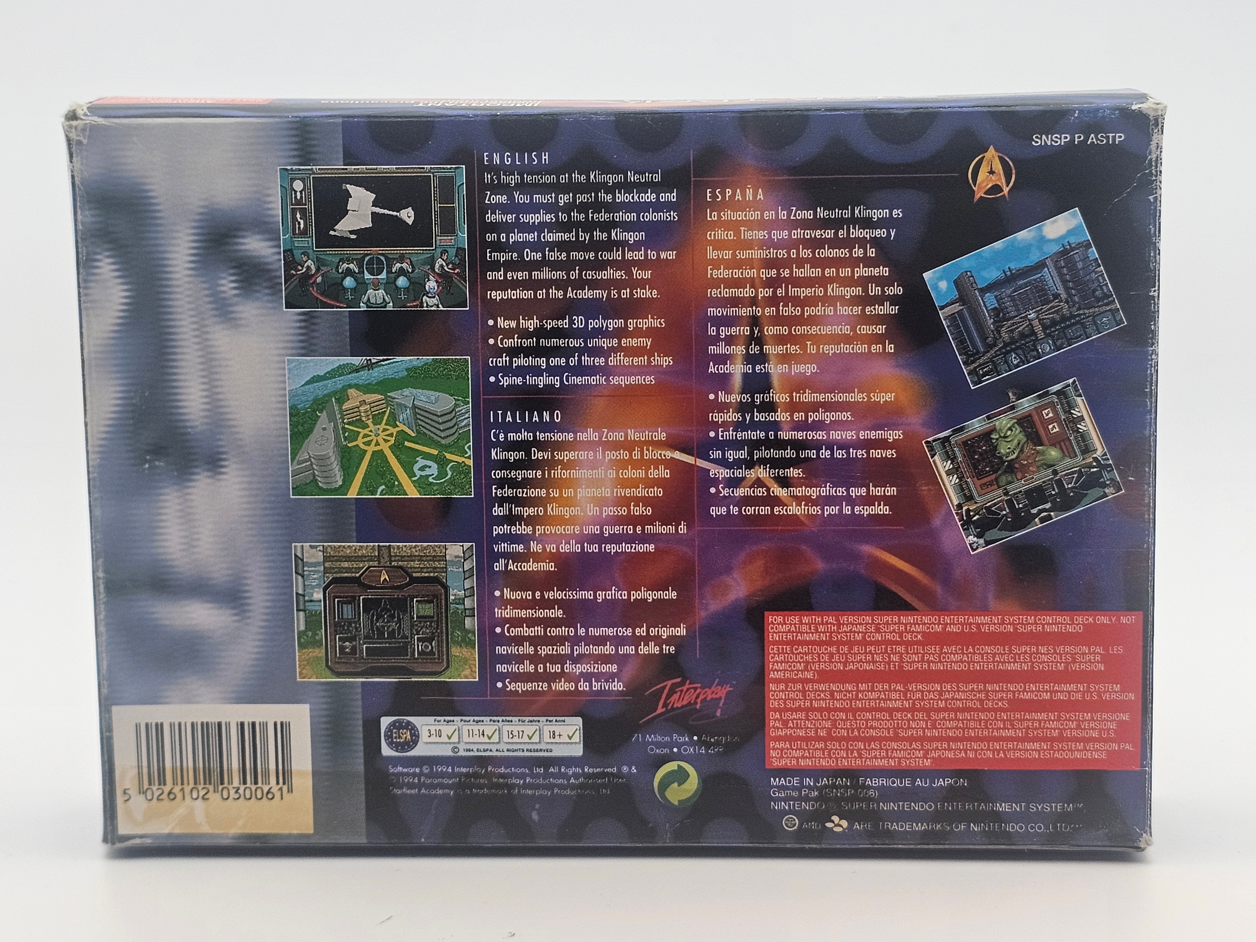 Super Nintendo - Star Trek Starfleet Academy PAL Boxed