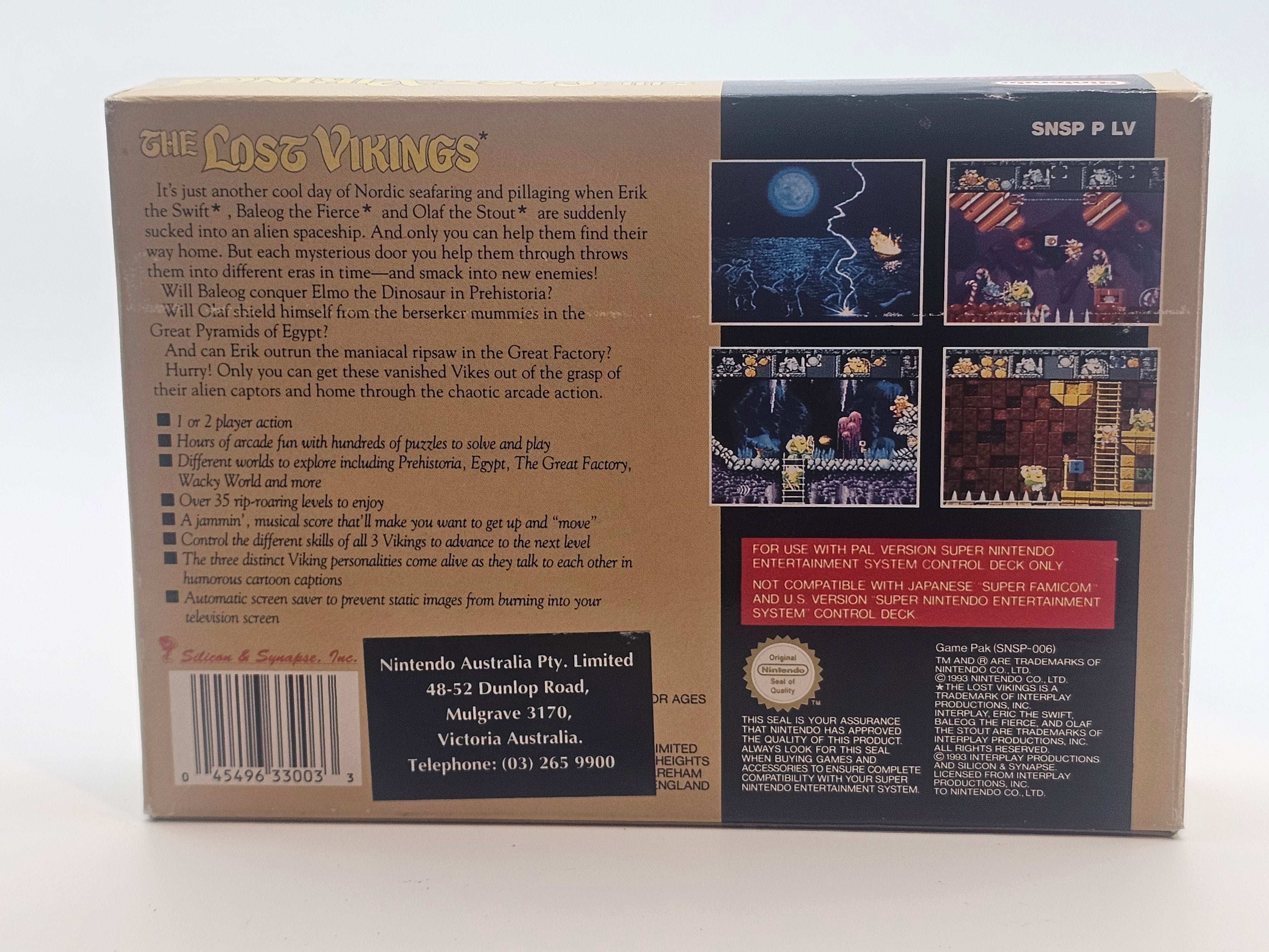 Super Nintendo - The Lost Vikings PAL Boxed