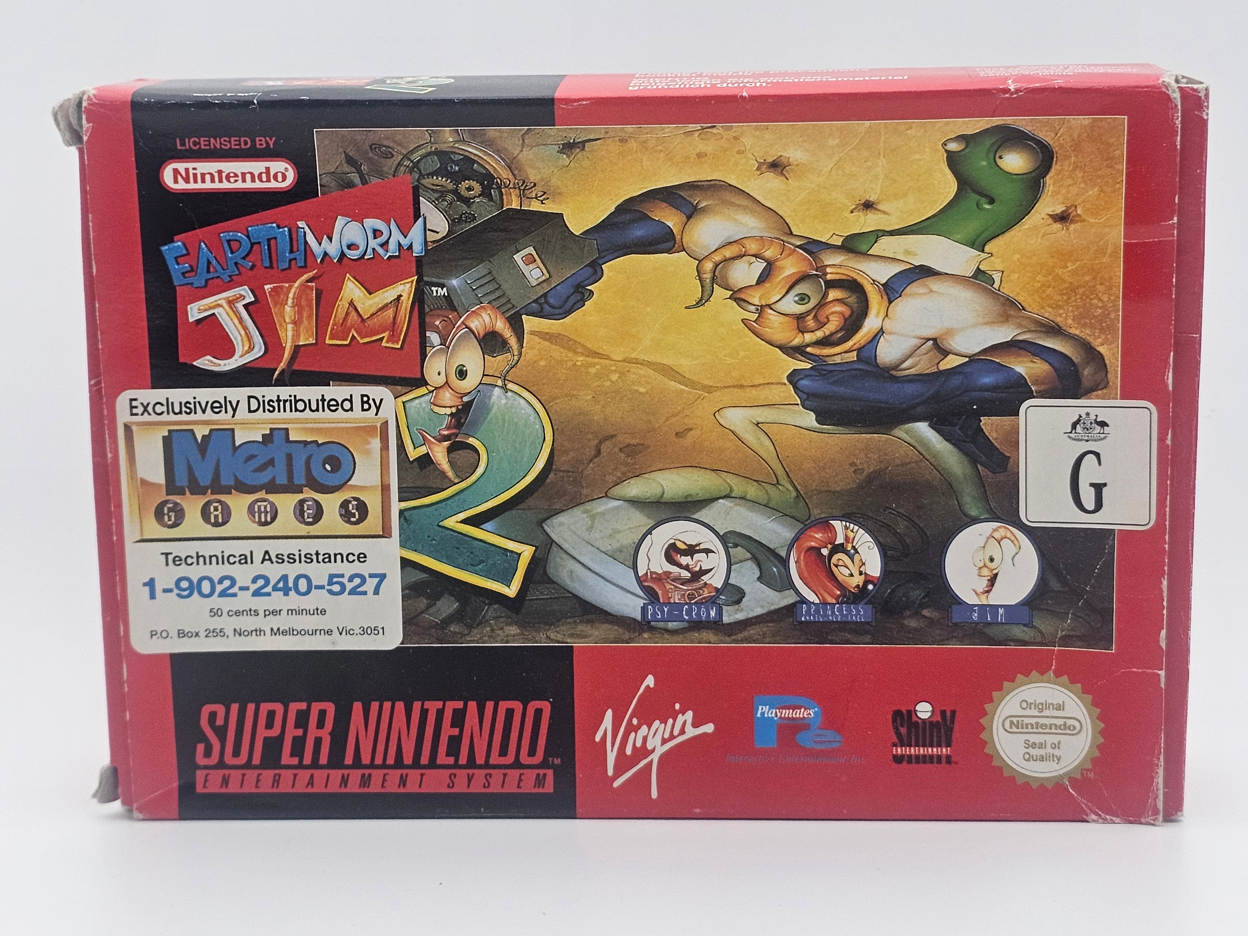 Super Nintendo - Earthworm Jim 2 PAL Boxed