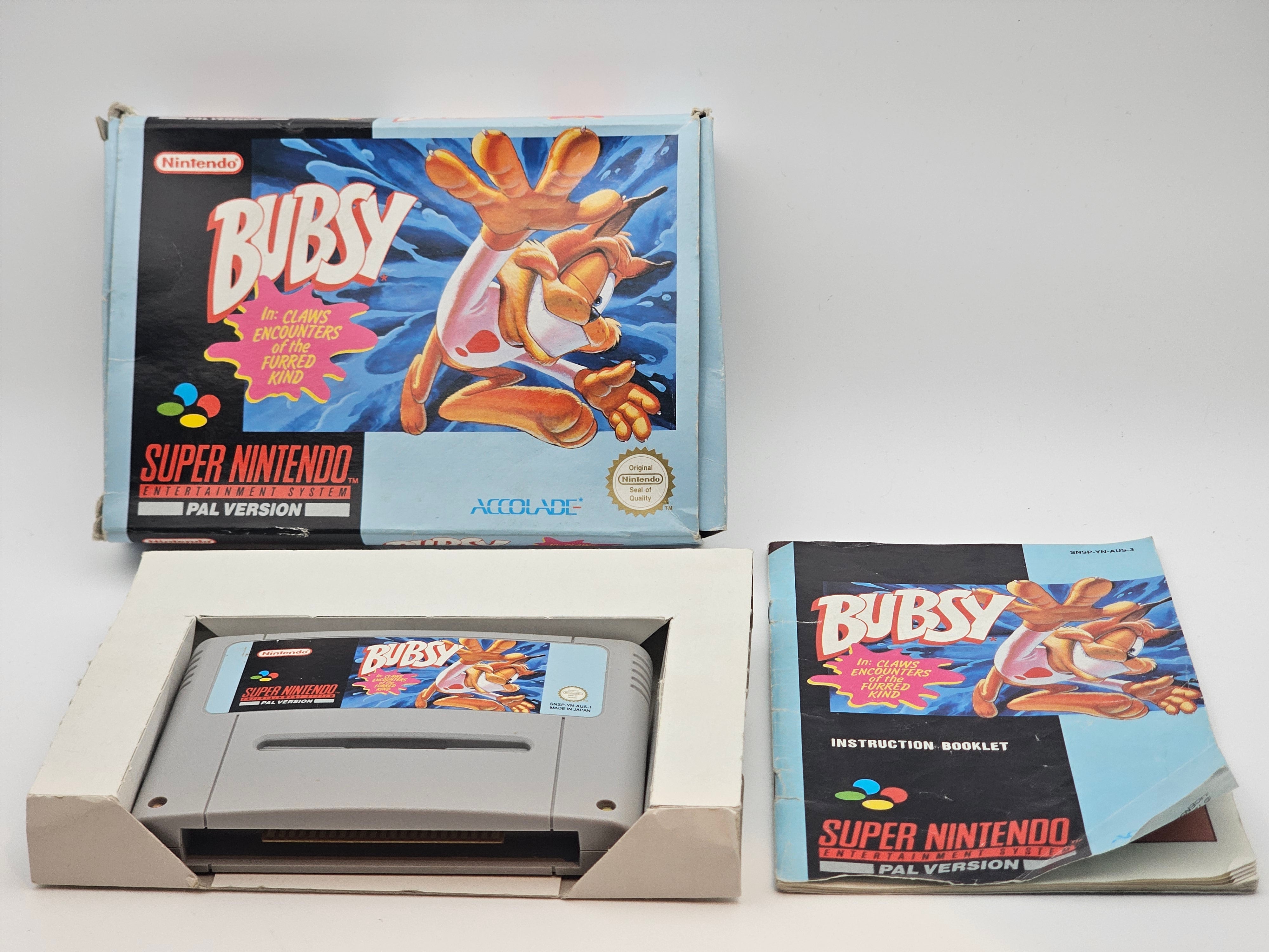 Super Nintendo - Bubsy PAL Boxed