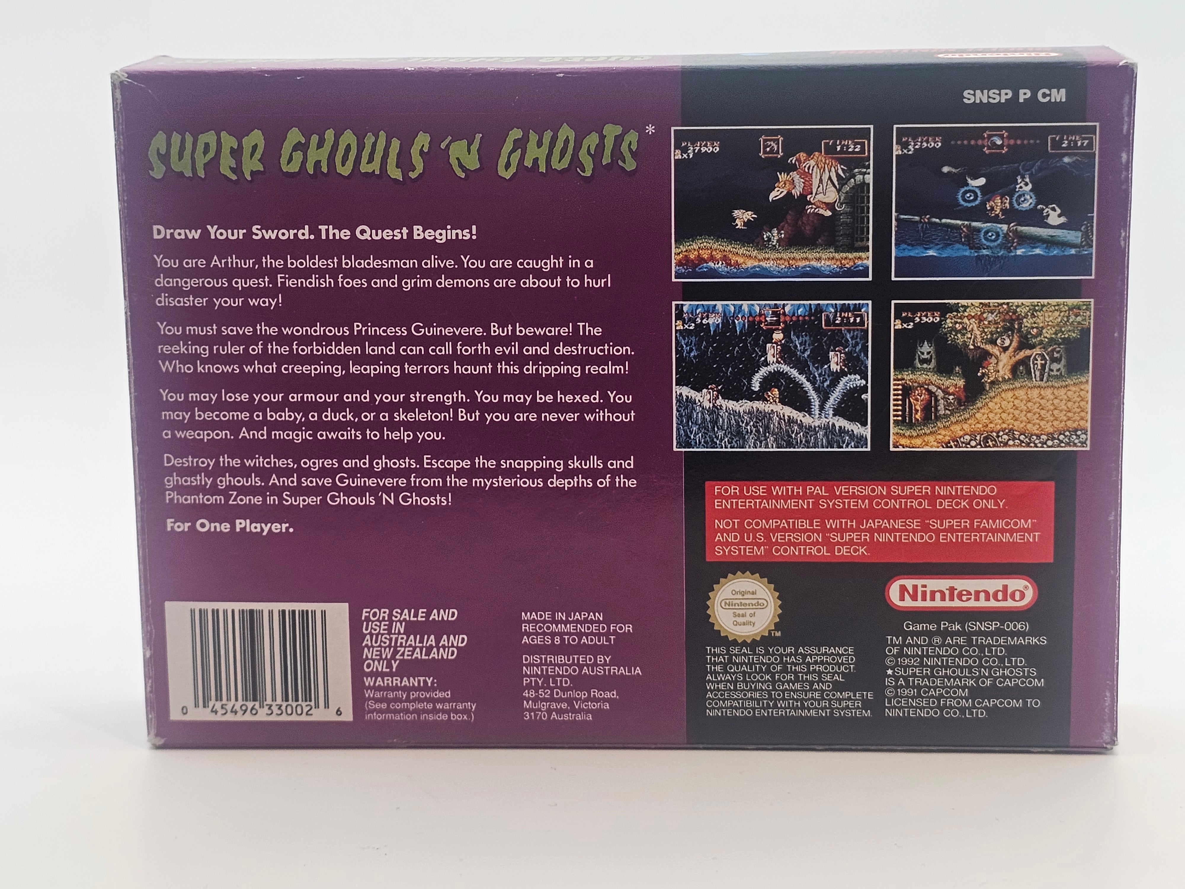 Super Nintendo - Super Ghouls N Ghosts PAL Boxed