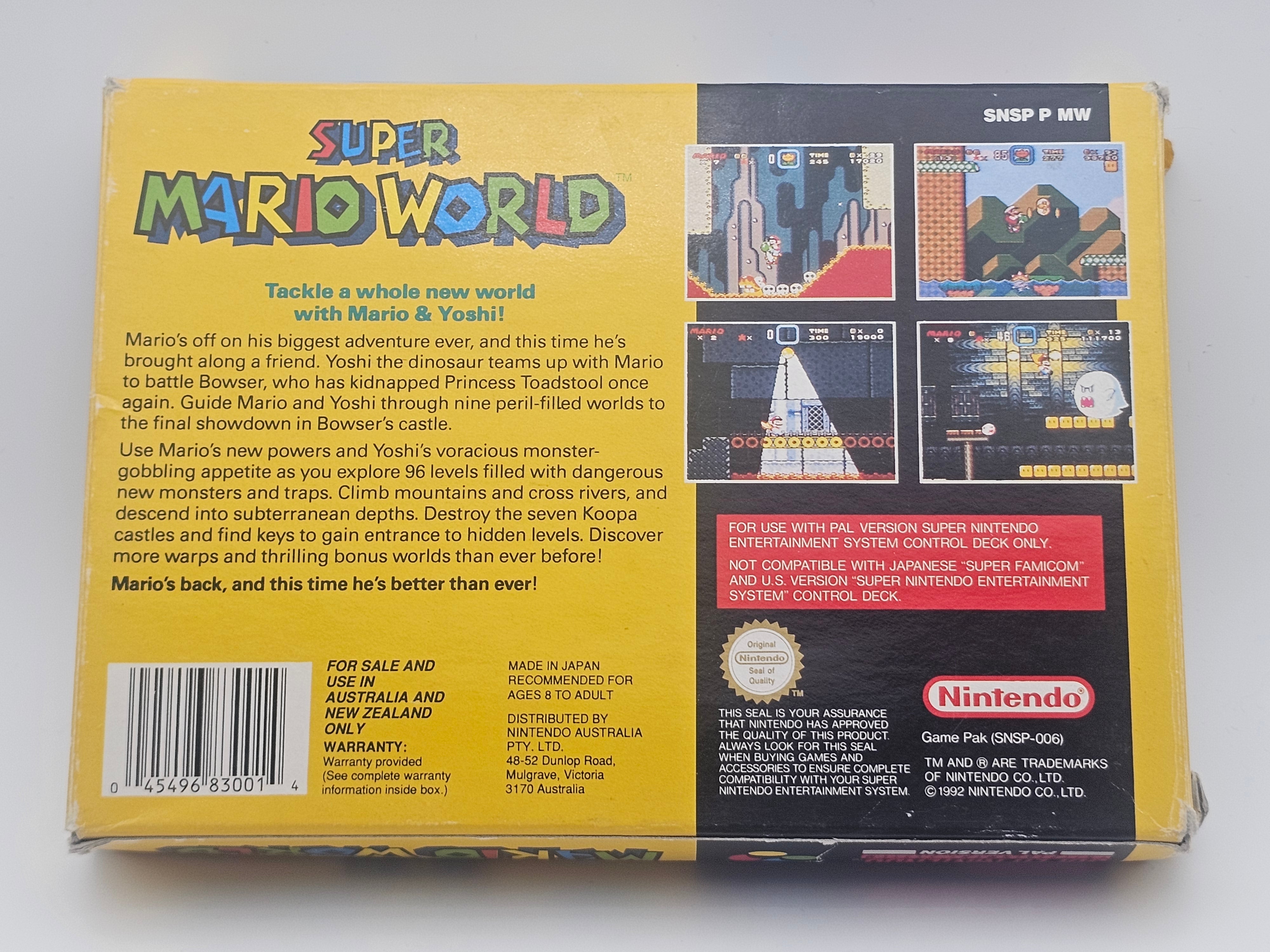 Super Nintendo - Super Mario World PAL Boxed