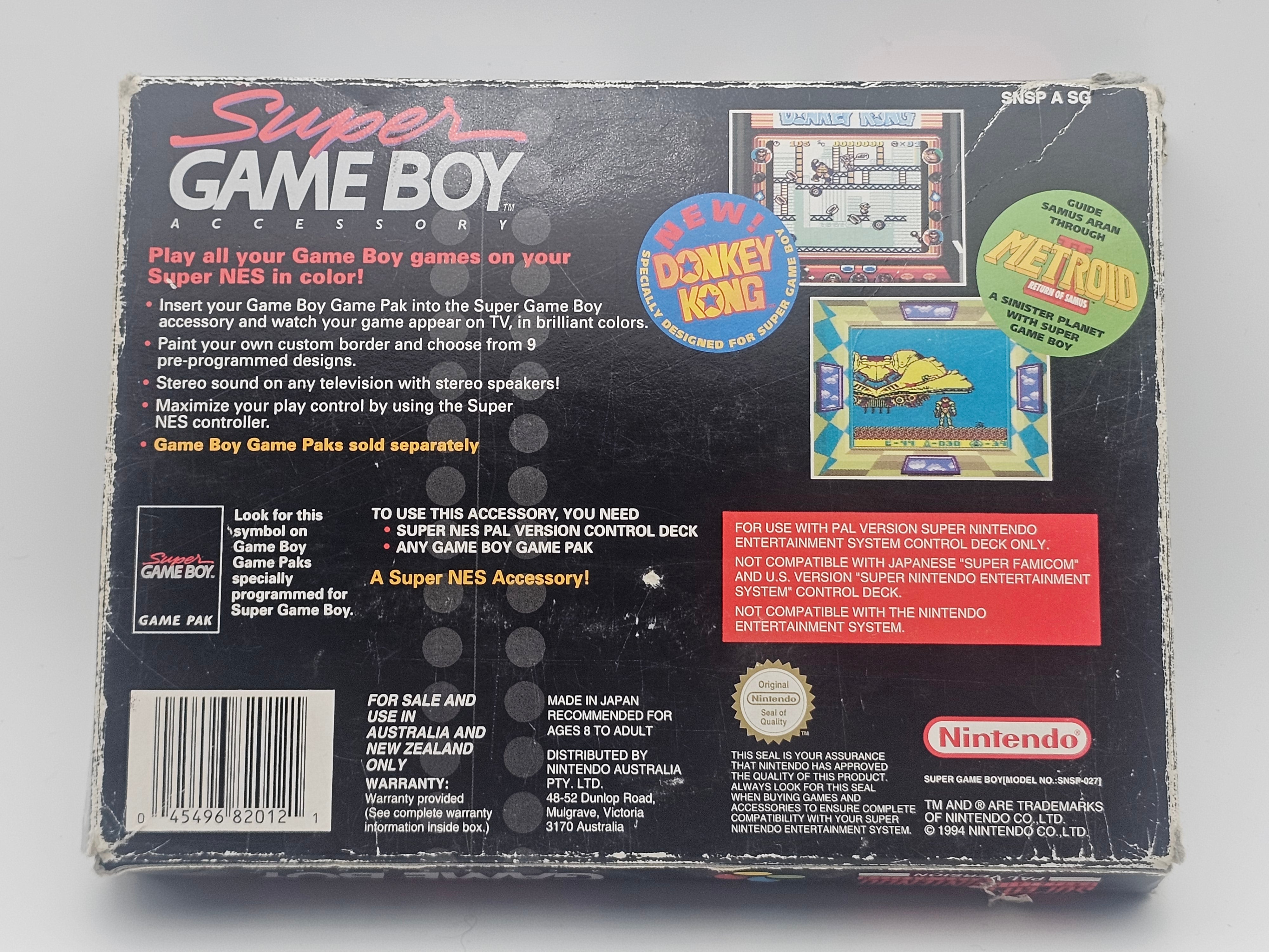 Super Nintendo - Super Game Boy PAL Boxed