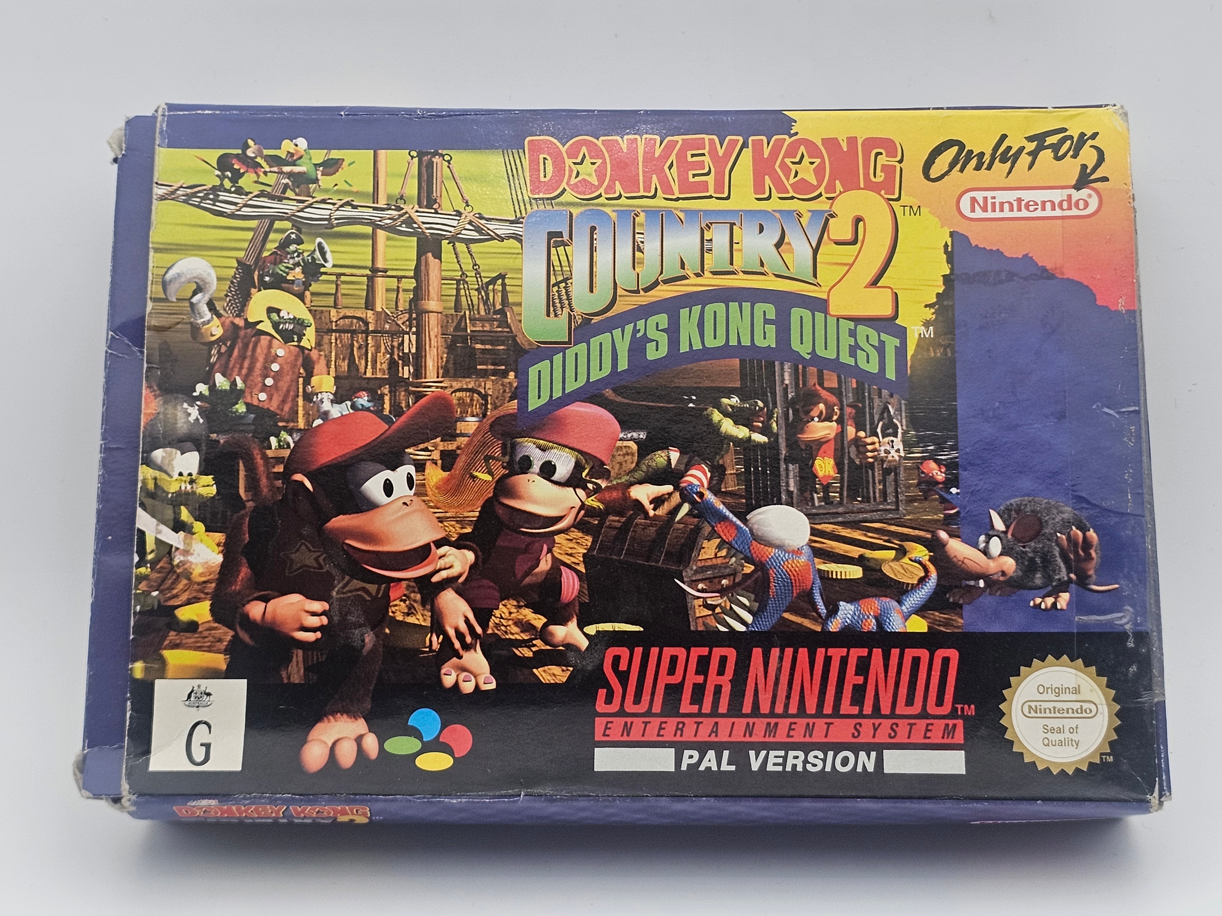 Super Nintendo - Donkey Kong Country 2 Diddy's Kong Quest PAL Boxed