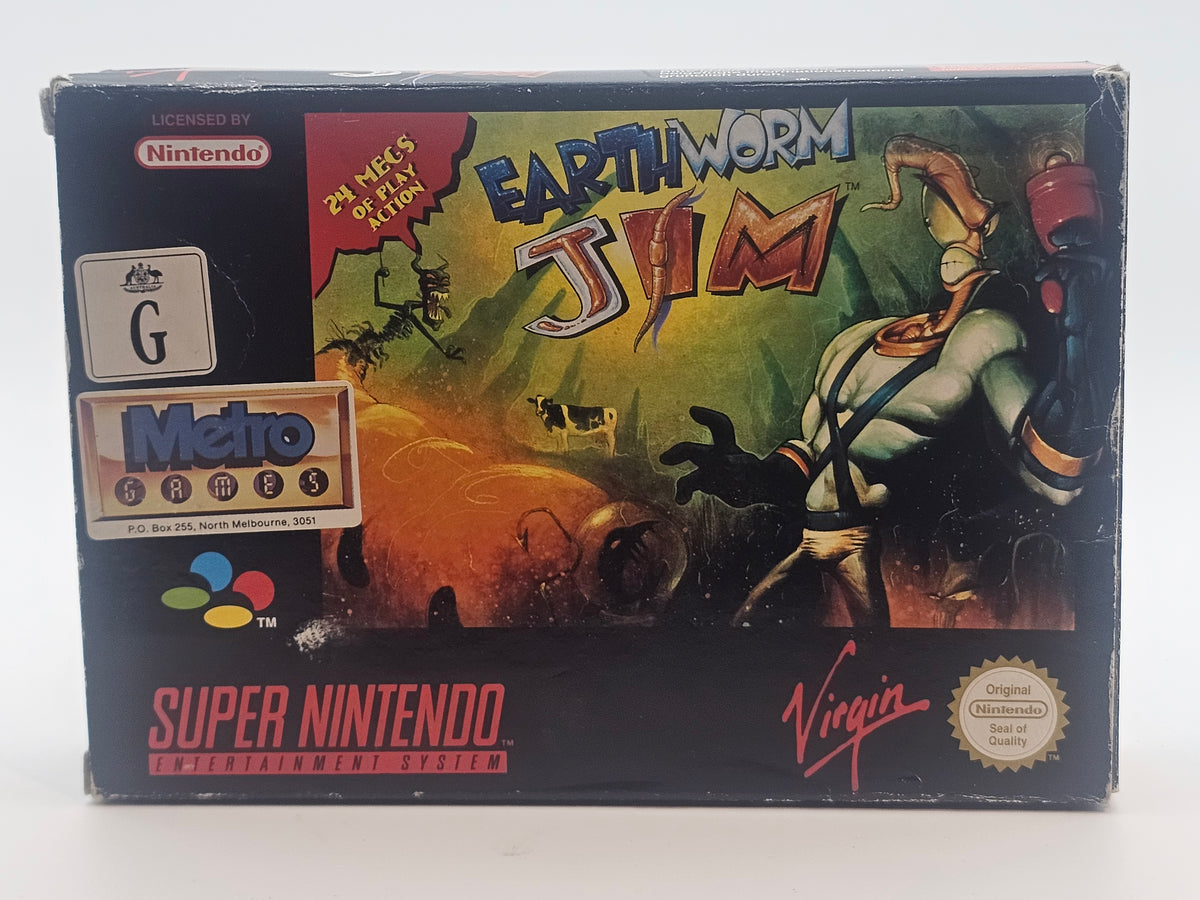 Super Nintendo - Earthworm Jim PAL Boxed