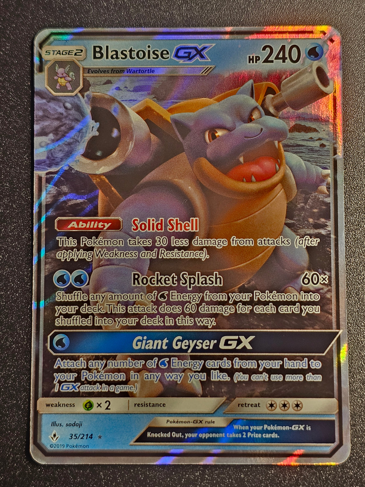 Pokemon TCG - Blastoise GX 35/214 Unbroken Bonds