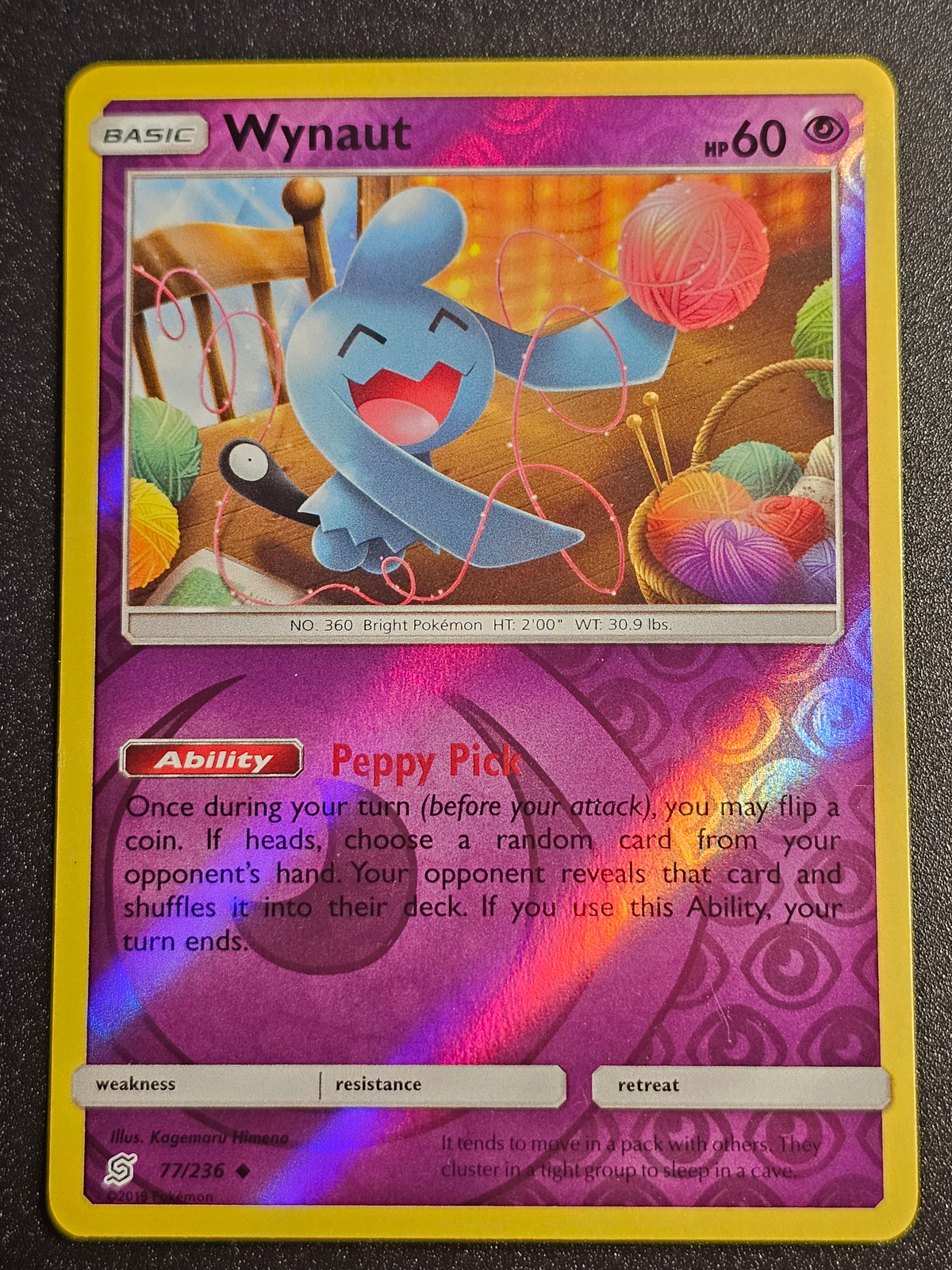 Pokemon TCG - Wynaut 77/236 Reverse Holo Unified Minds