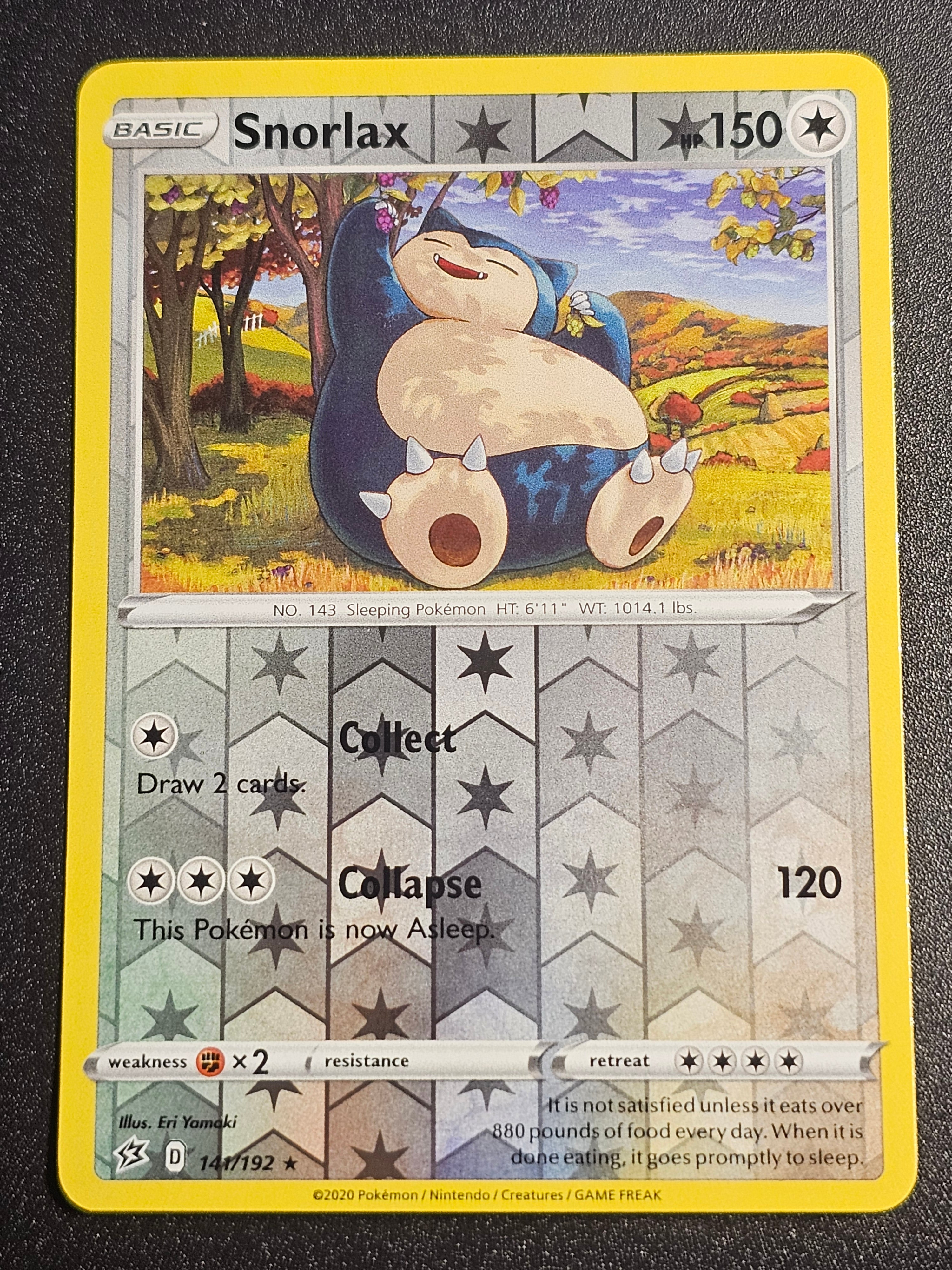 Pokemon TCG - Snorlax 141/192 Reverse Holo Rebel Clash