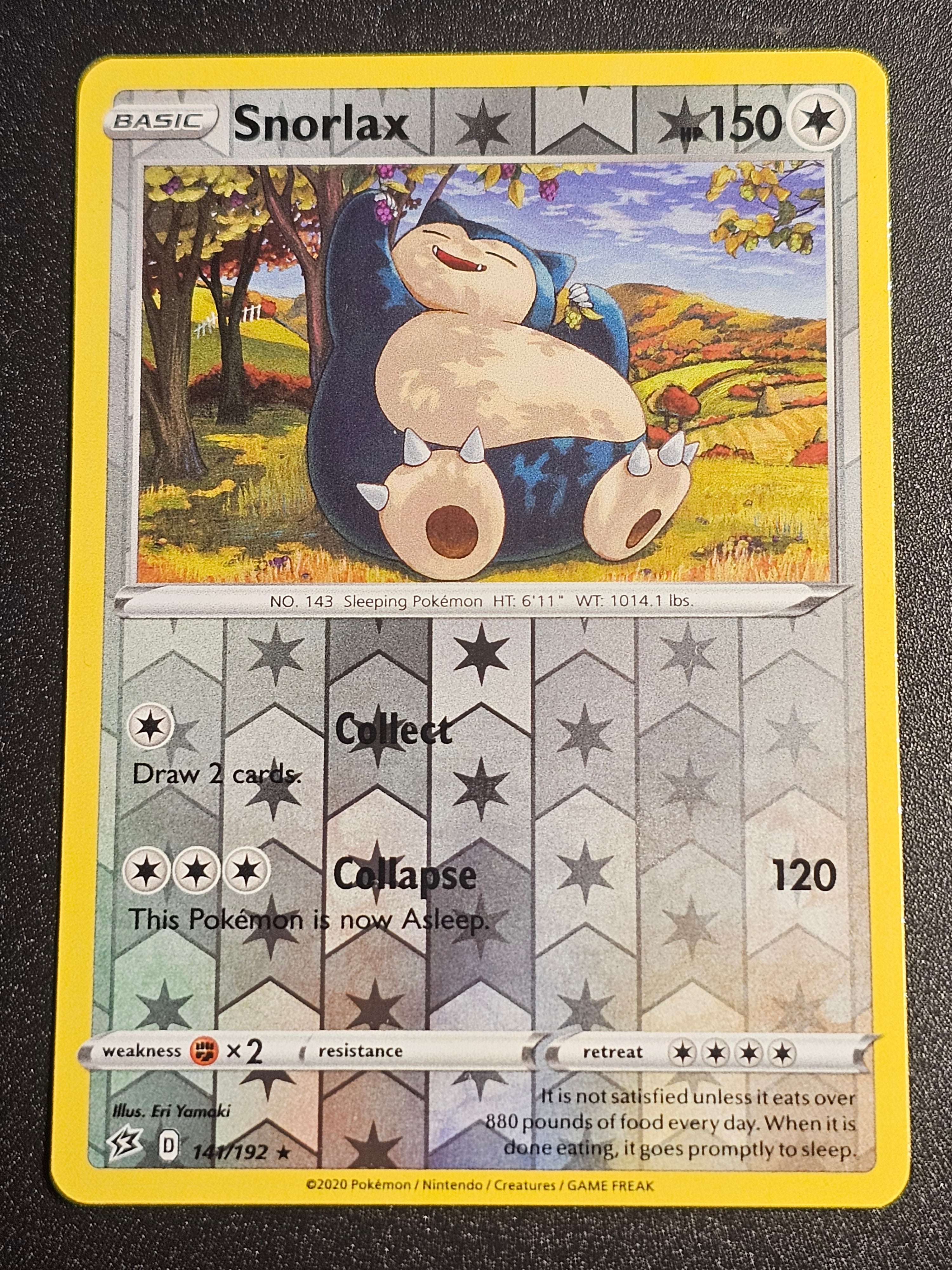 Pokemon TCG - Snorlax 141/192 Reverse Holo Rebel Clash