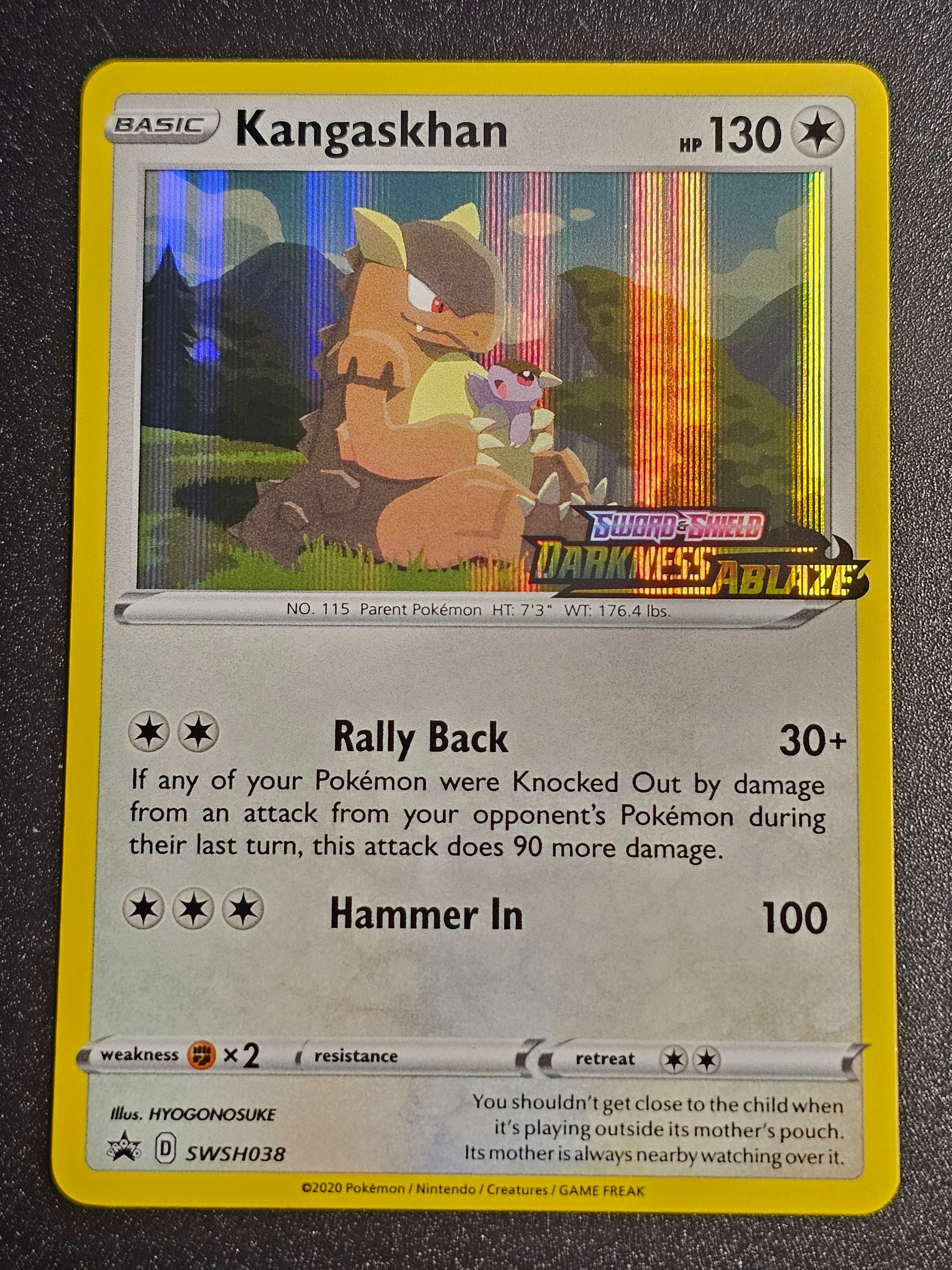 Pokemon TCG - Kangaskhan SWSH038 Darkness Ablaze Promo