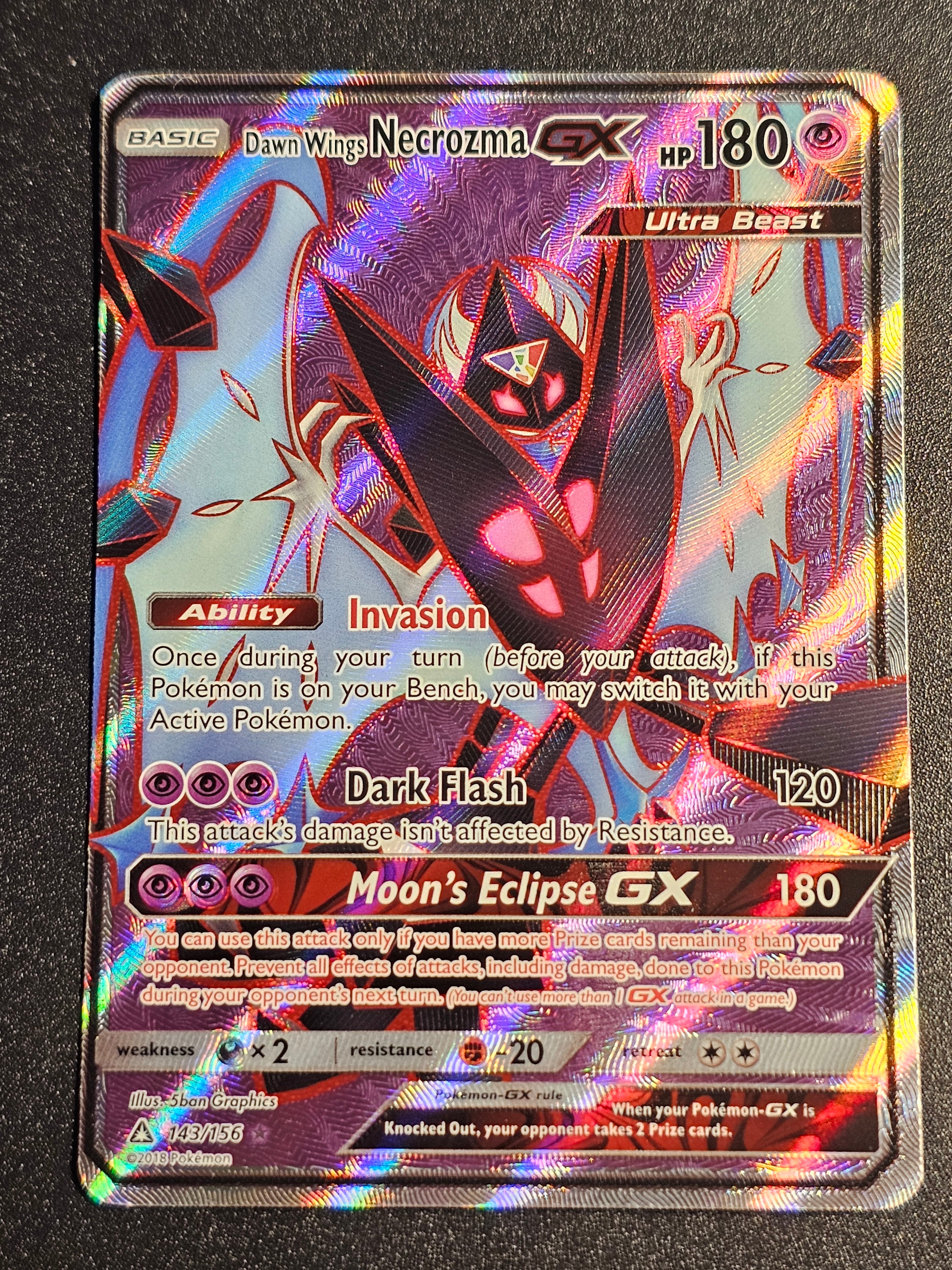 Pokemon TCG - Dawn Wings Necrozma GX 143/156 Ultra Prism