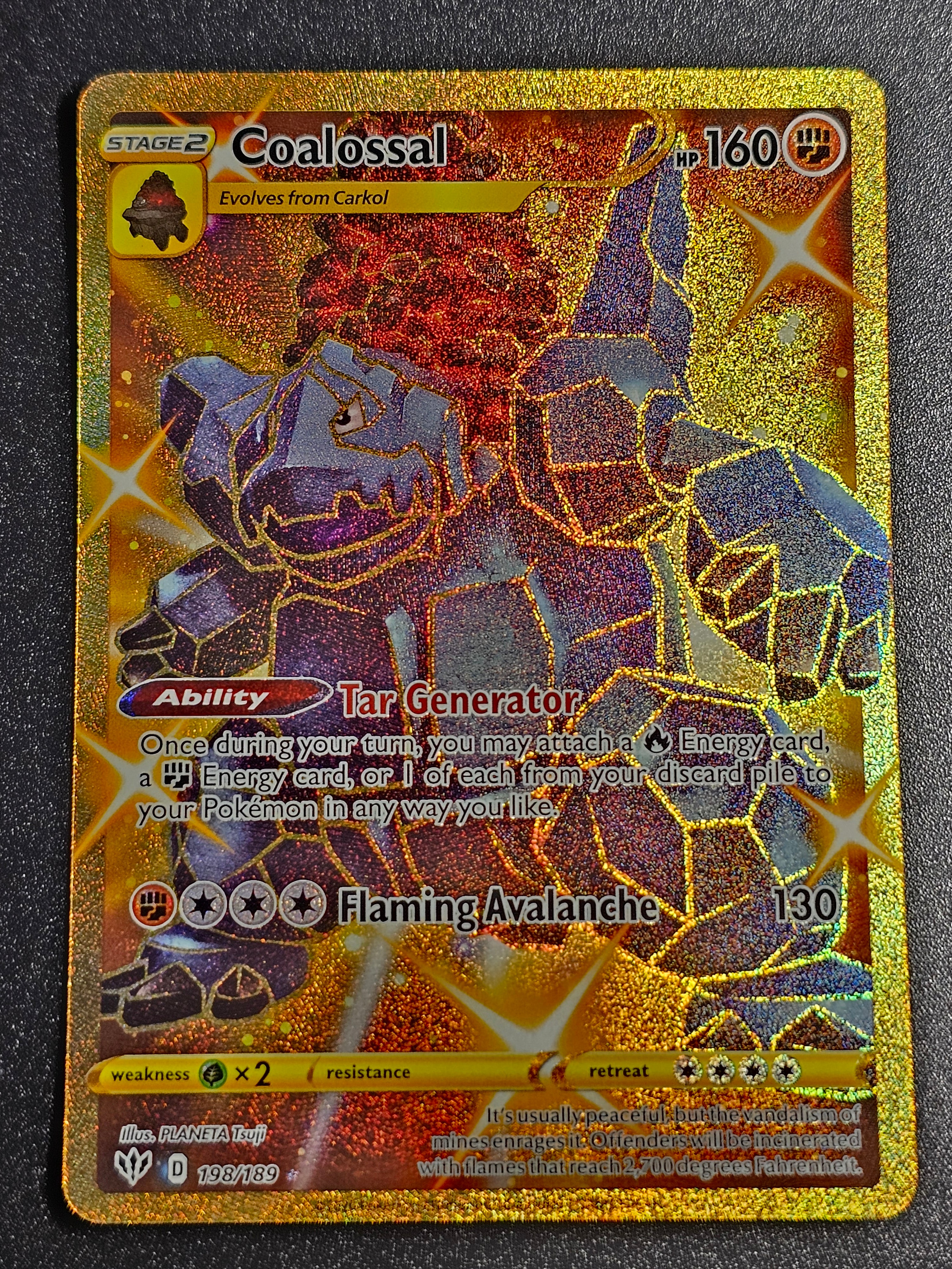 Pokemon TCG - Coalossal 198/189 Darkness Ablaze