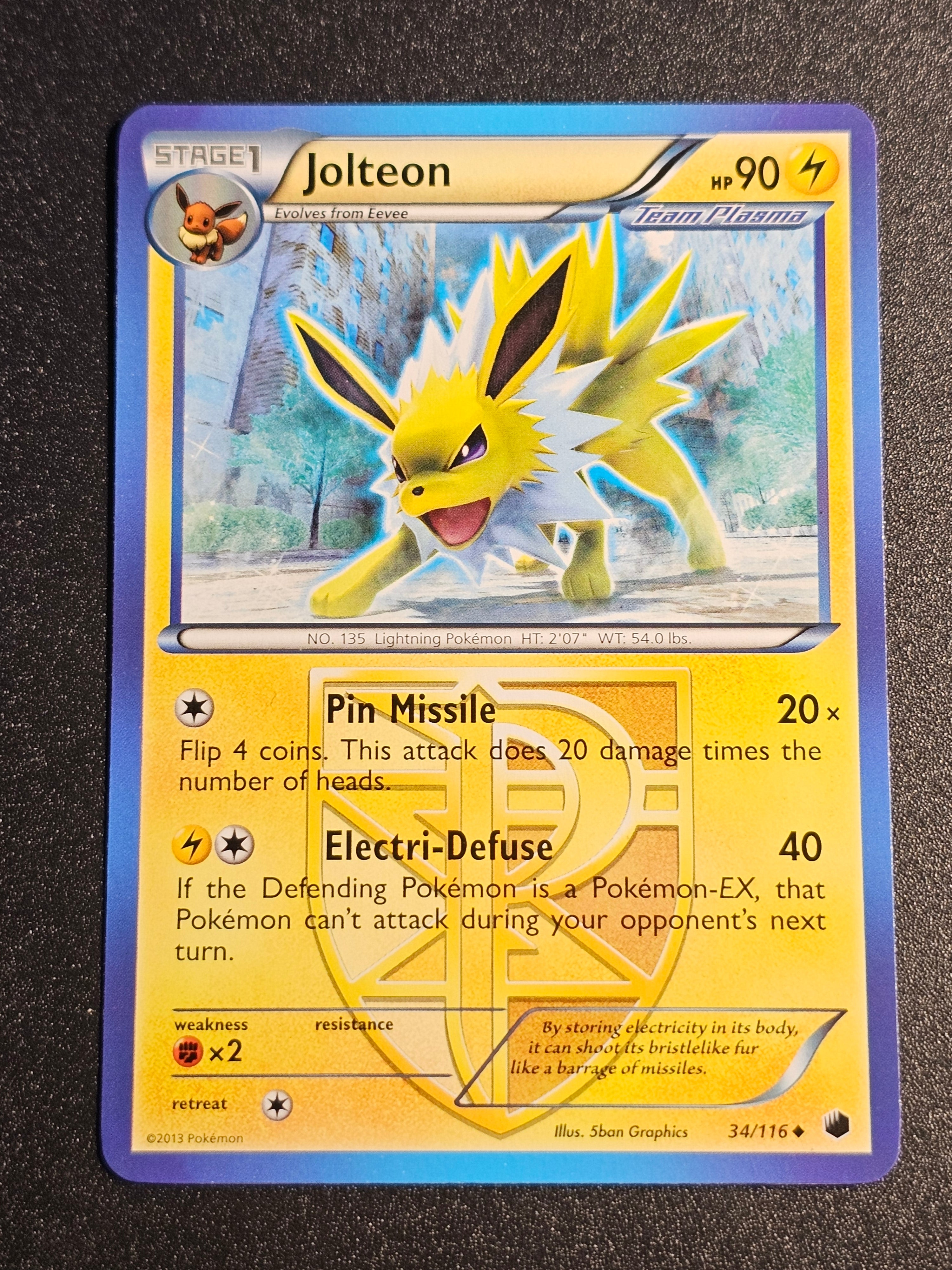 Pokemon TCG - Jolteon 34/116 Plasma Freeze