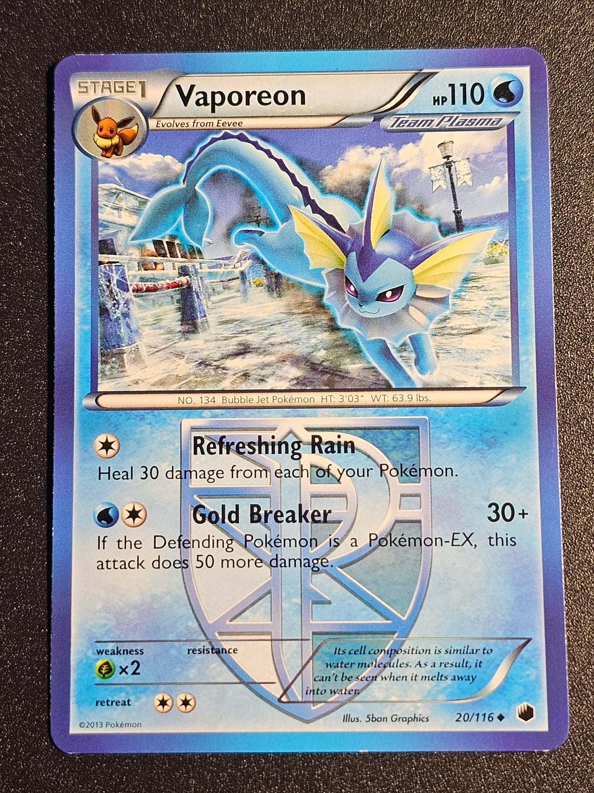 Pokemon TCG - Vaporeon 20/116 Plasma Freeze